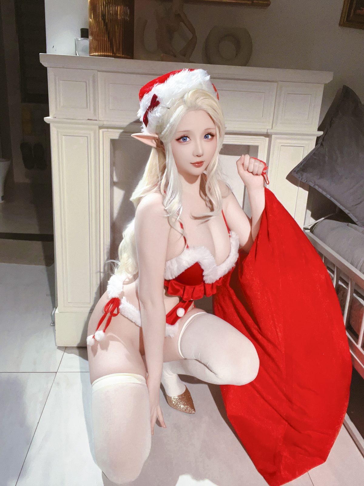 Coser@星之迟迟Hoshilily – 圣诞精灵篇B 圣诞老人 Part2