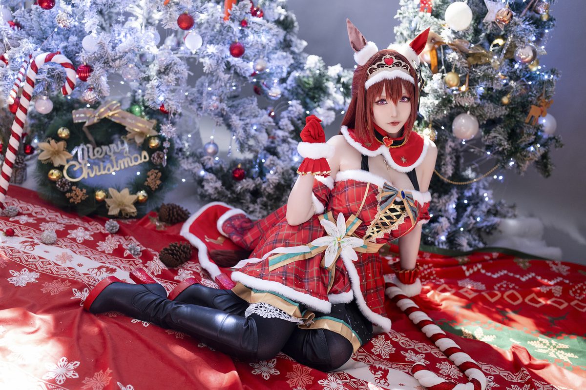 Coser@星之迟迟Hoshilily – 2023年12月计划A 赛马娘 大和赤骥 圣诞衣装