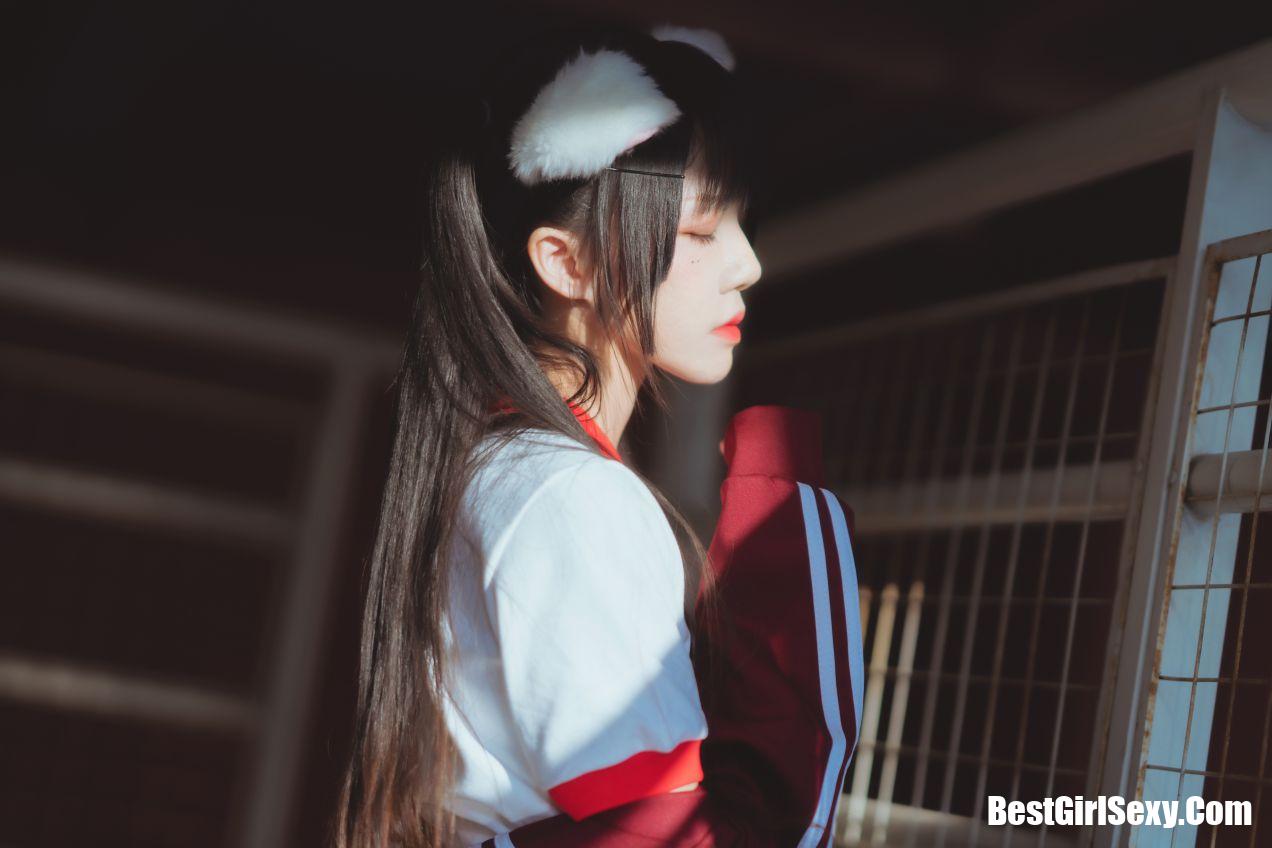 Coser@桜桃喵 Vol.091 红色体操服