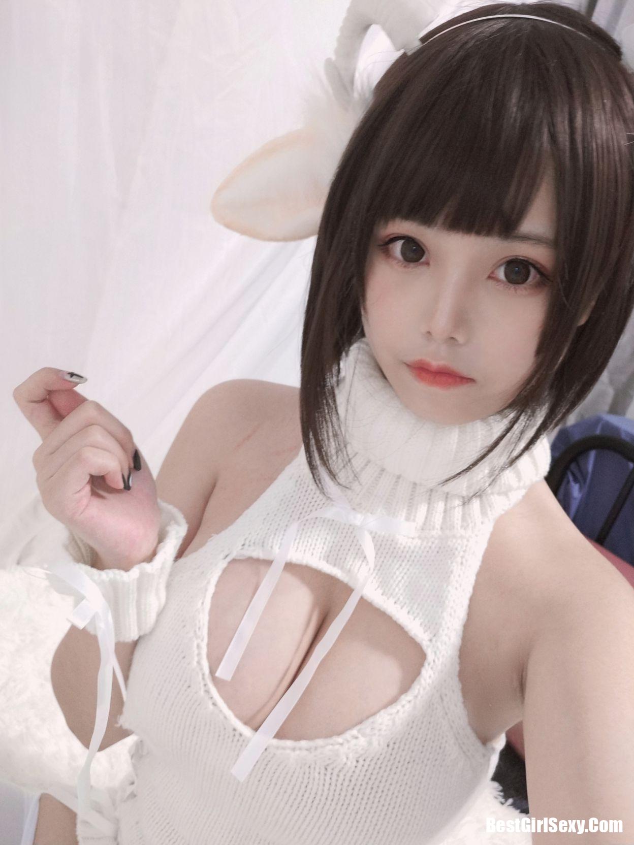 Coser@蜜汁猫裘 Vol.043 白丝毛衣