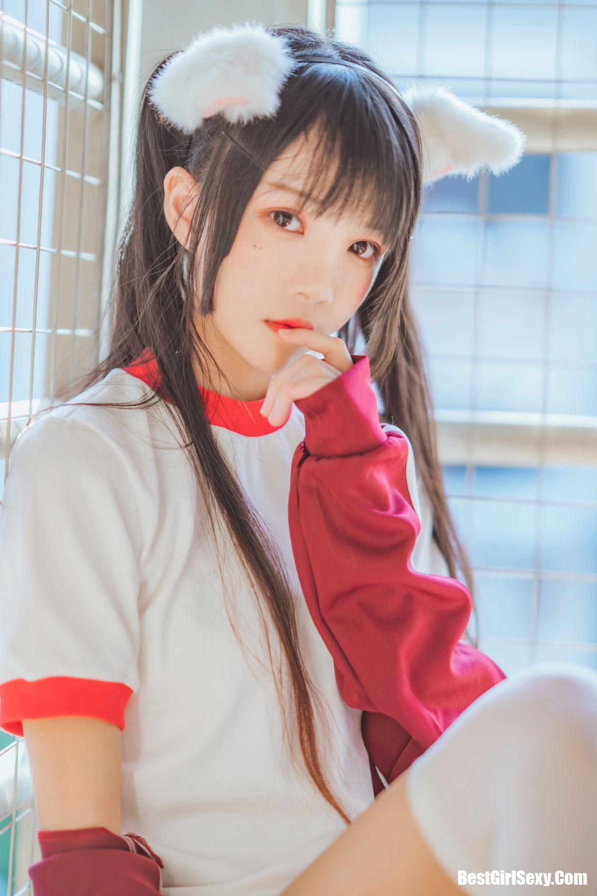 Coser@桜桃喵 Vol.091 红色体操服