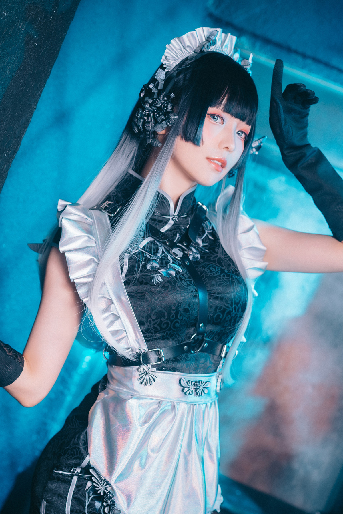 Cosplay ElyEE子 賽博女僕 Melanite黑榴石 [37P]