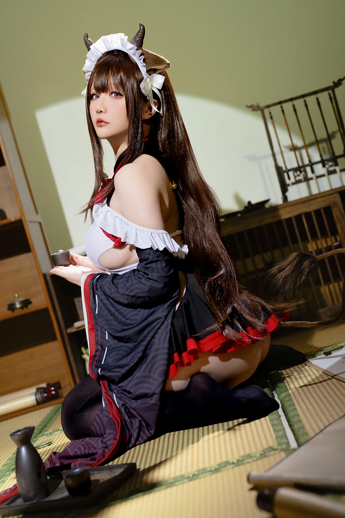 Coser@星之迟迟Hoshilily – 2023年12月计划B 碧蓝航线 樫野 女仆