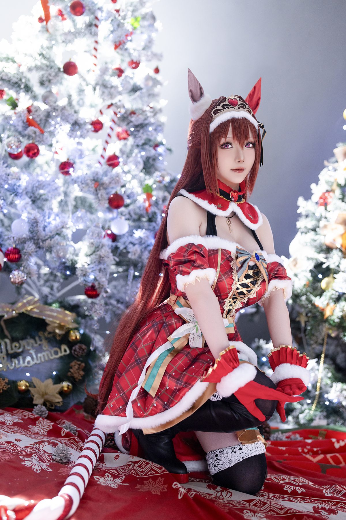 Coser@星之迟迟Hoshilily – 2023年12月计划A 赛马娘 大和赤骥 圣诞衣装