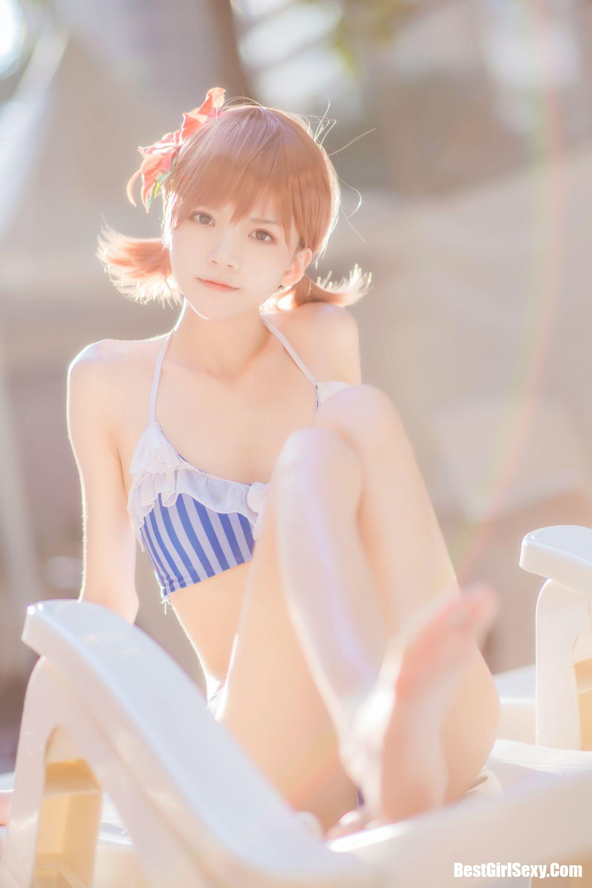 Coser@桜桃喵 Vol.090 炮姐泳装戏水