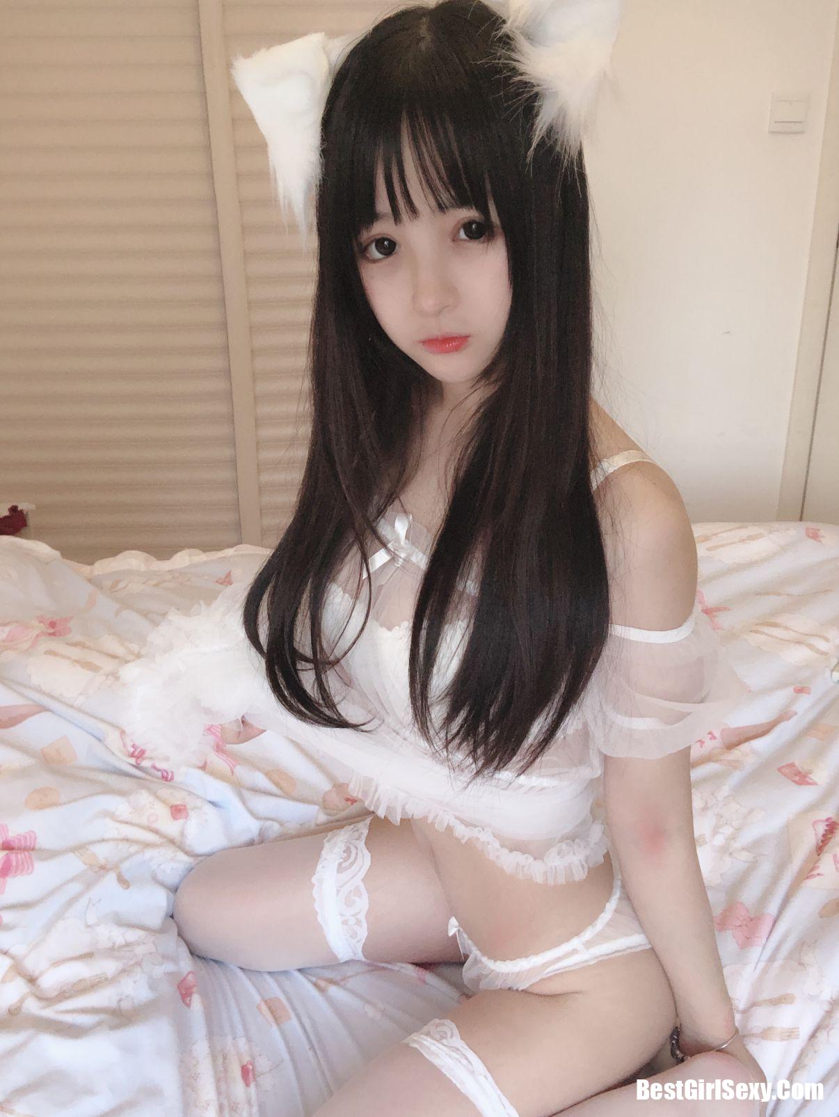 Coser@桜井宁宁 Vol.029 小白猫 蕾丝内衣