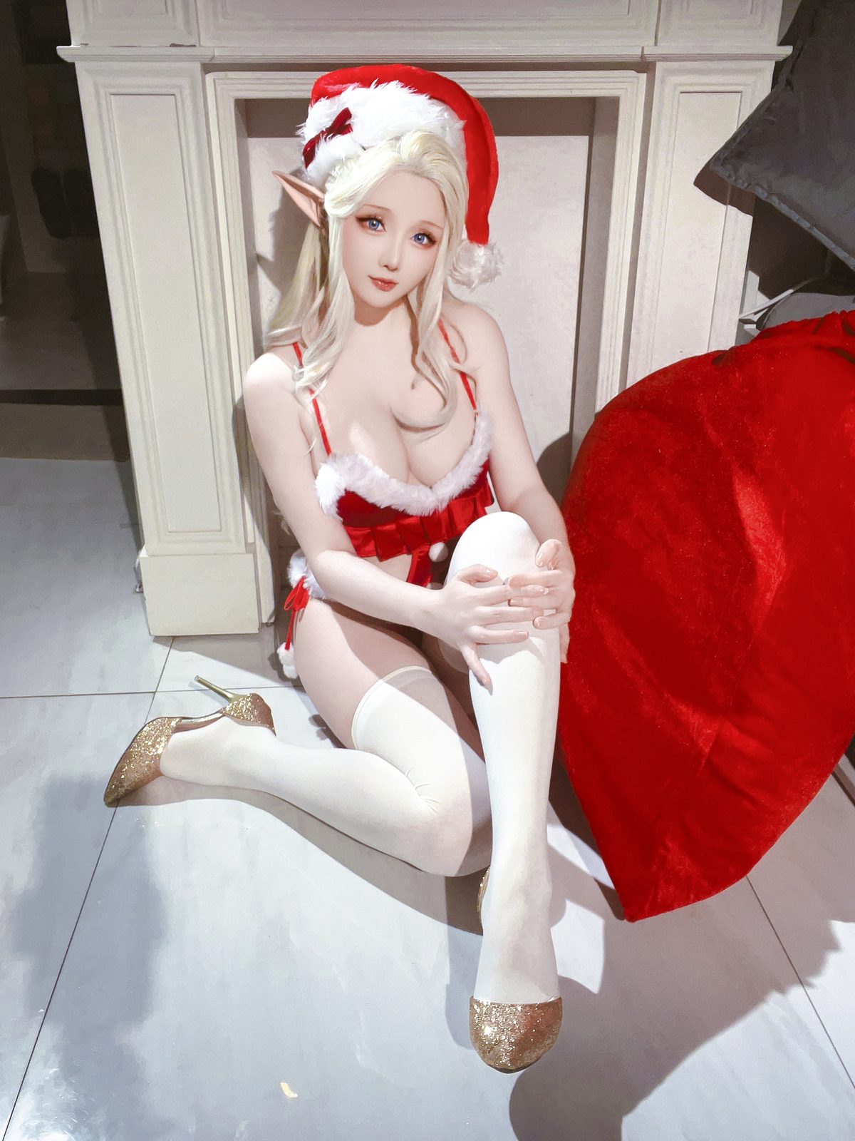 Coser@星之迟迟Hoshilily – 圣诞精灵篇B 圣诞老人 Part2