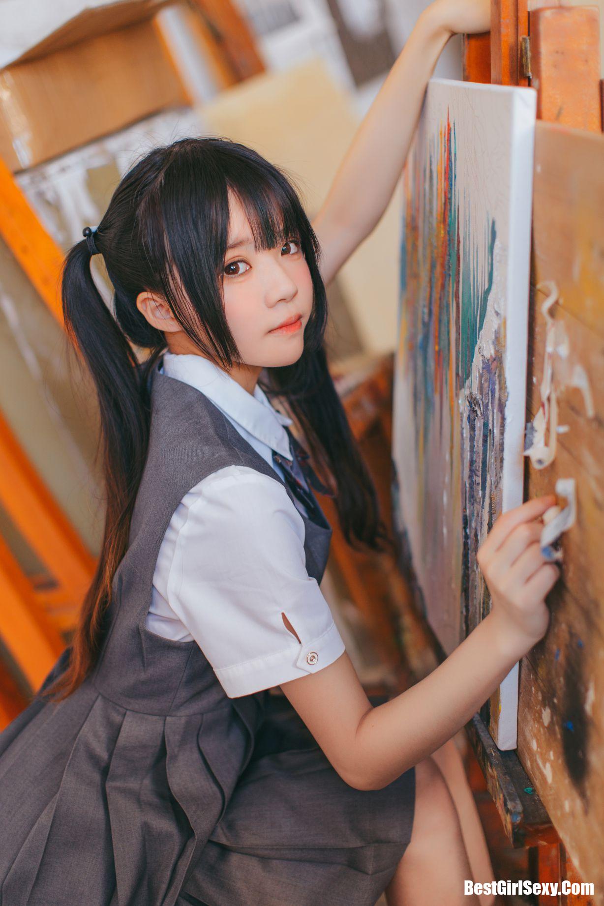 Coser@桜桃喵 Vol.028 画室少女