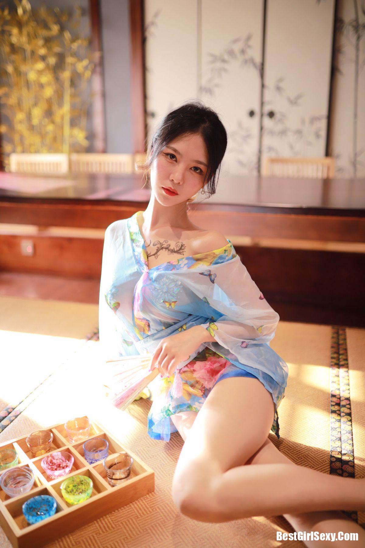 Coser@抖娘-利世 水蓝和服