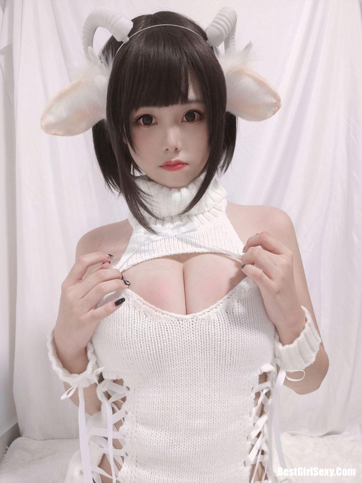 Coser@蜜汁猫裘 Vol.043 白丝毛衣