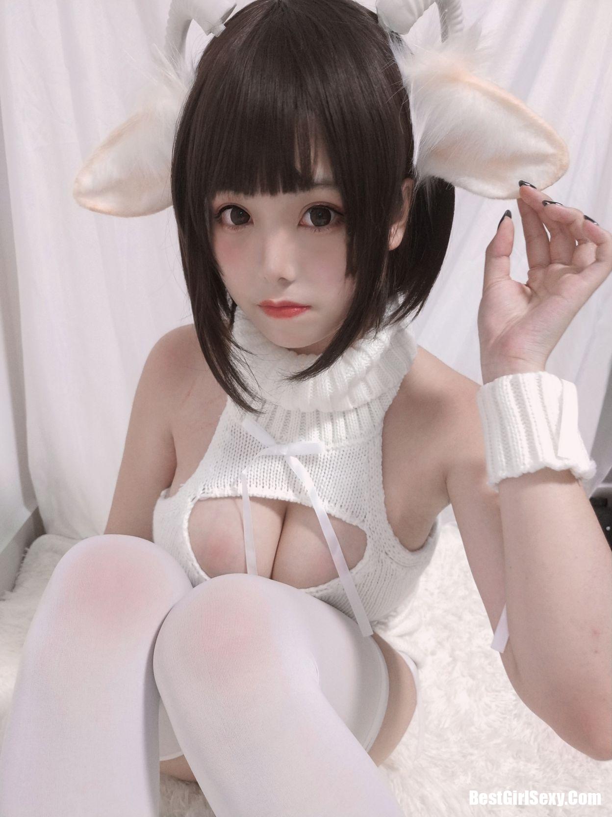 Coser@蜜汁猫裘 Vol.043 白丝毛衣