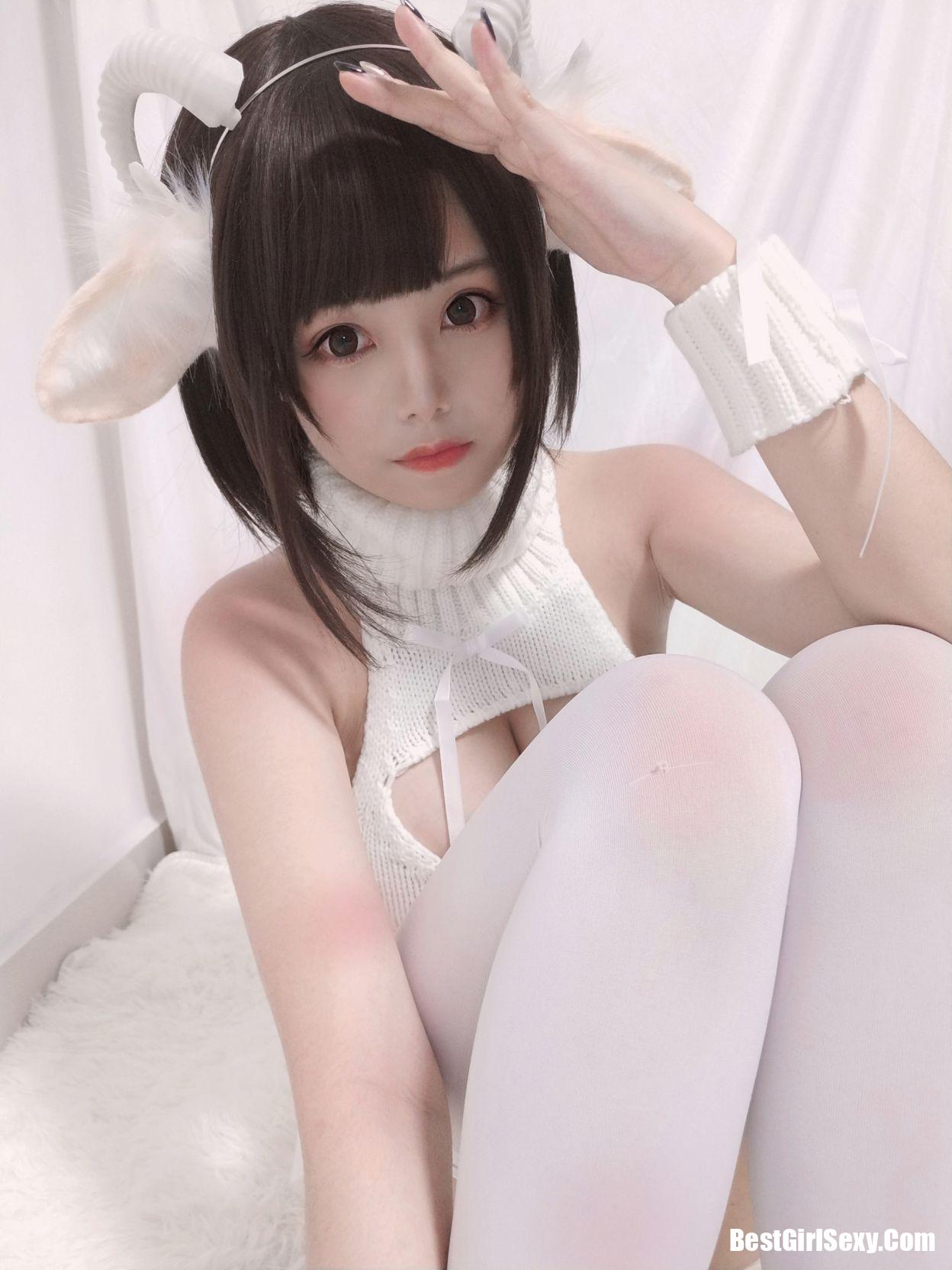 Coser@蜜汁猫裘 Vol.043 白丝毛衣