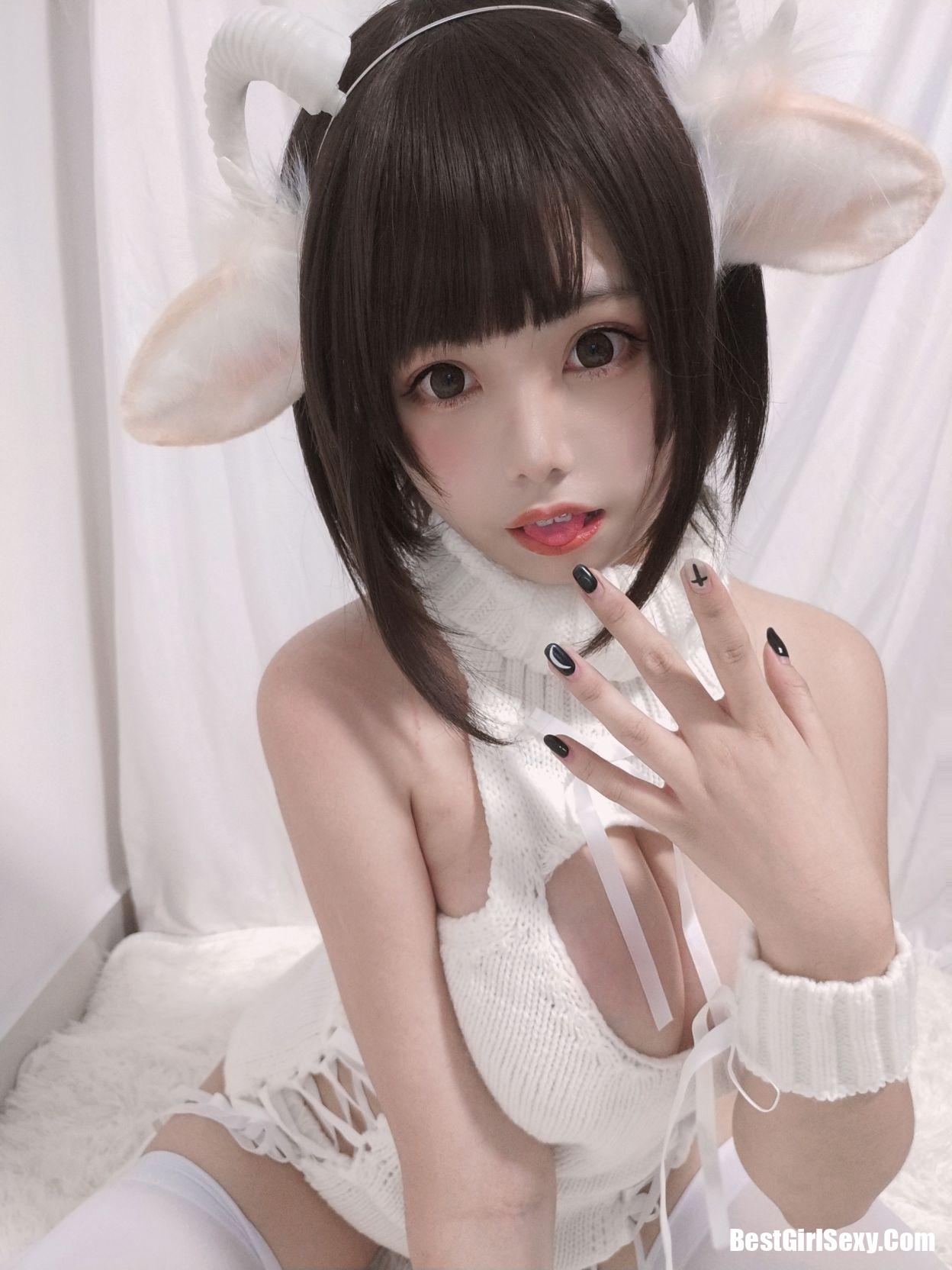 Coser@蜜汁猫裘 Vol.043 白丝毛衣