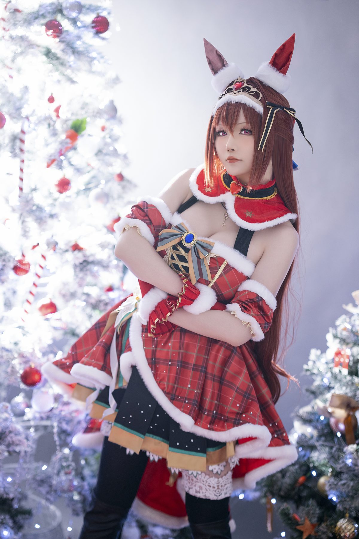 Coser@星之迟迟Hoshilily – 2023年12月计划A 赛马娘 大和赤骥 圣诞衣装