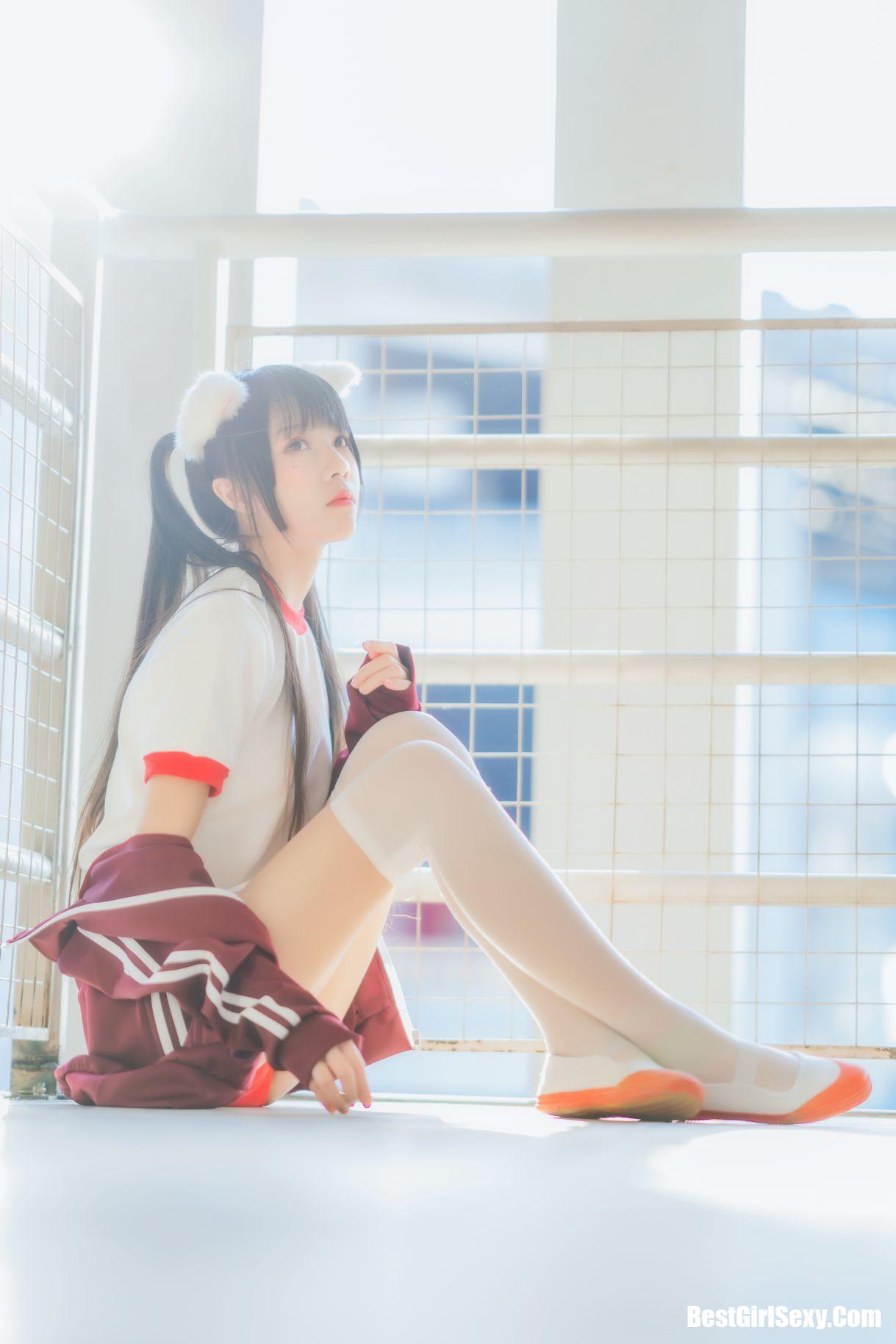 Coser@桜桃喵 Vol.091 红色体操服