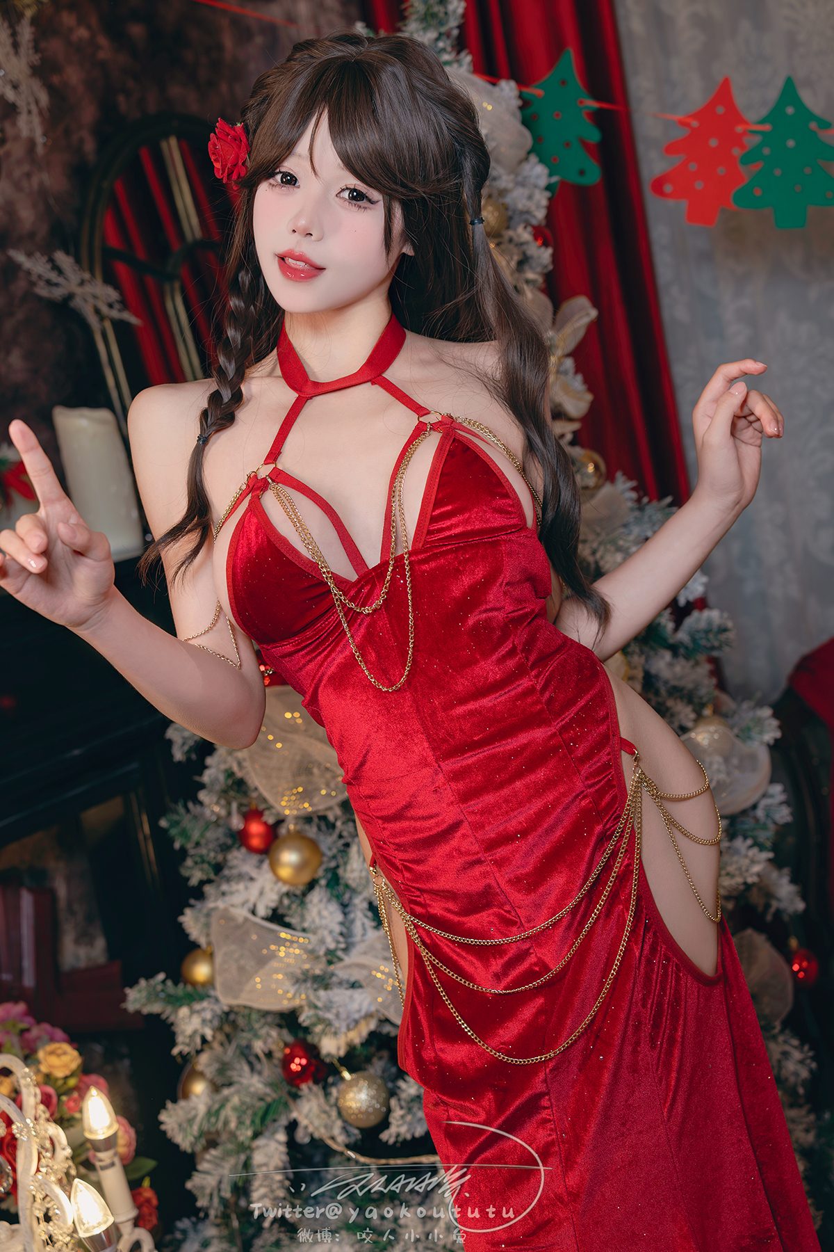 Coser@黏黏团子兔 – 圣诞生日限定『兔兔的生日晚宴』『危险派对』