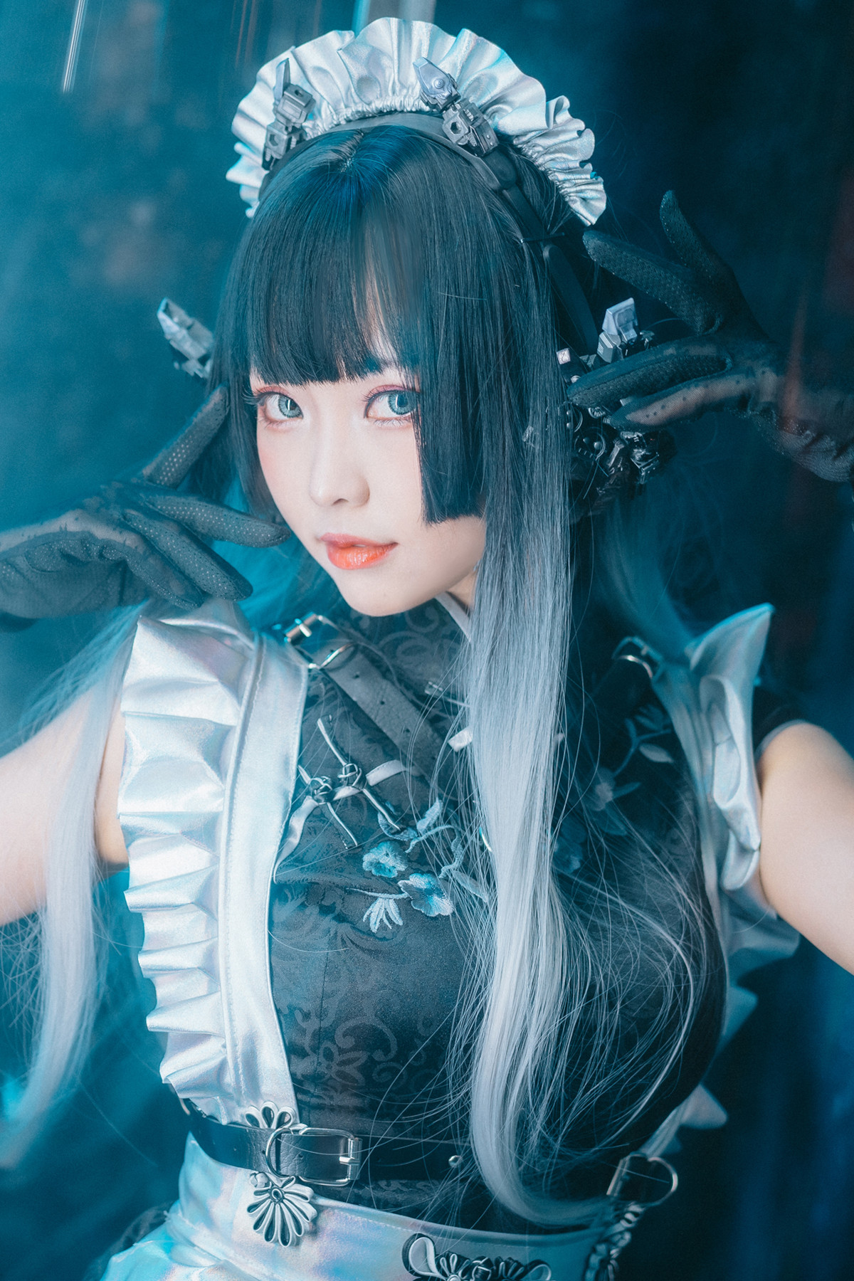 Cosplay ElyEE子 賽博女僕 Melanite黑榴石 [37P]