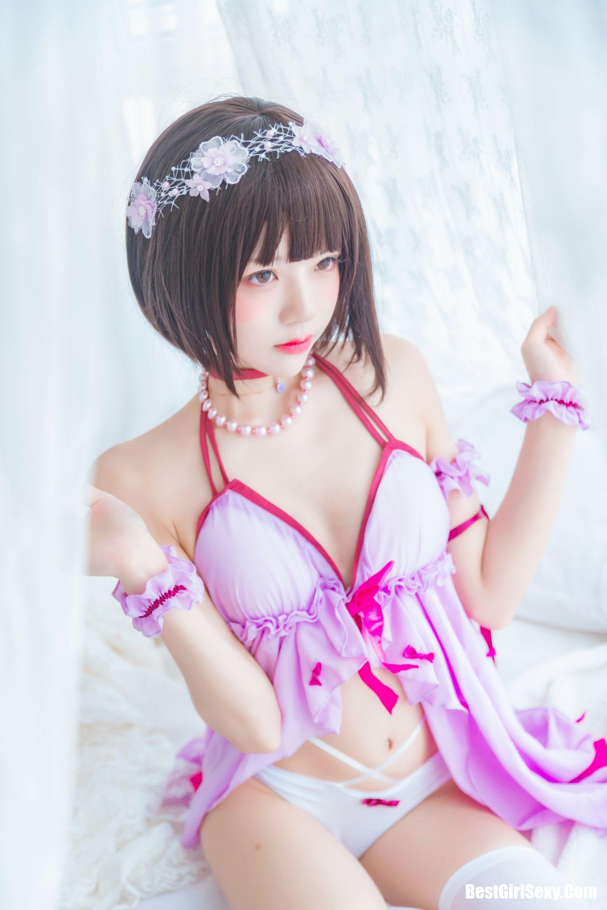 Coser@桜桃喵 Vol.034 加藤惠 紫色小睡裙