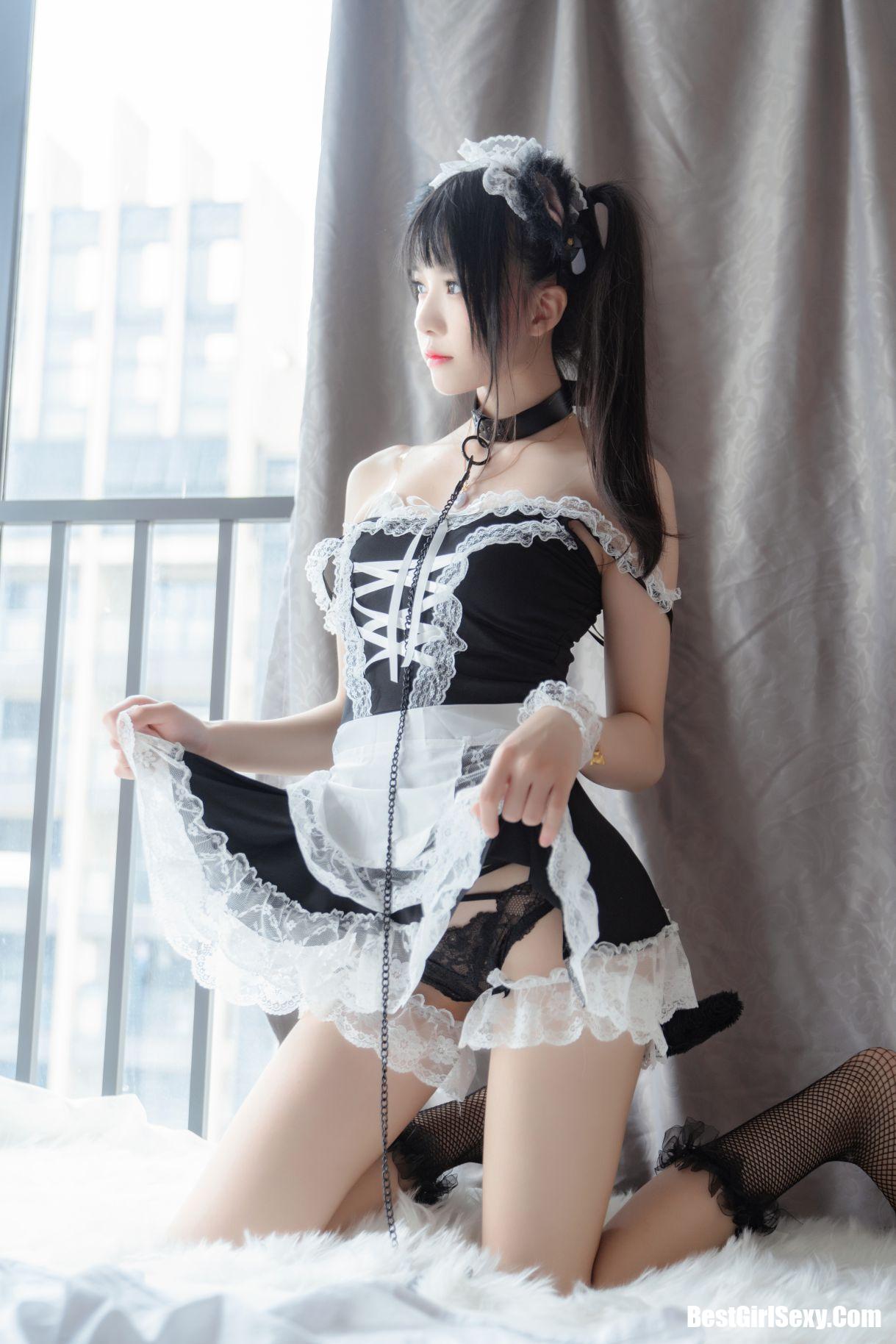 Coser@桜桃喵 Vol.021 黑猫妹抖(黑猫女仆)