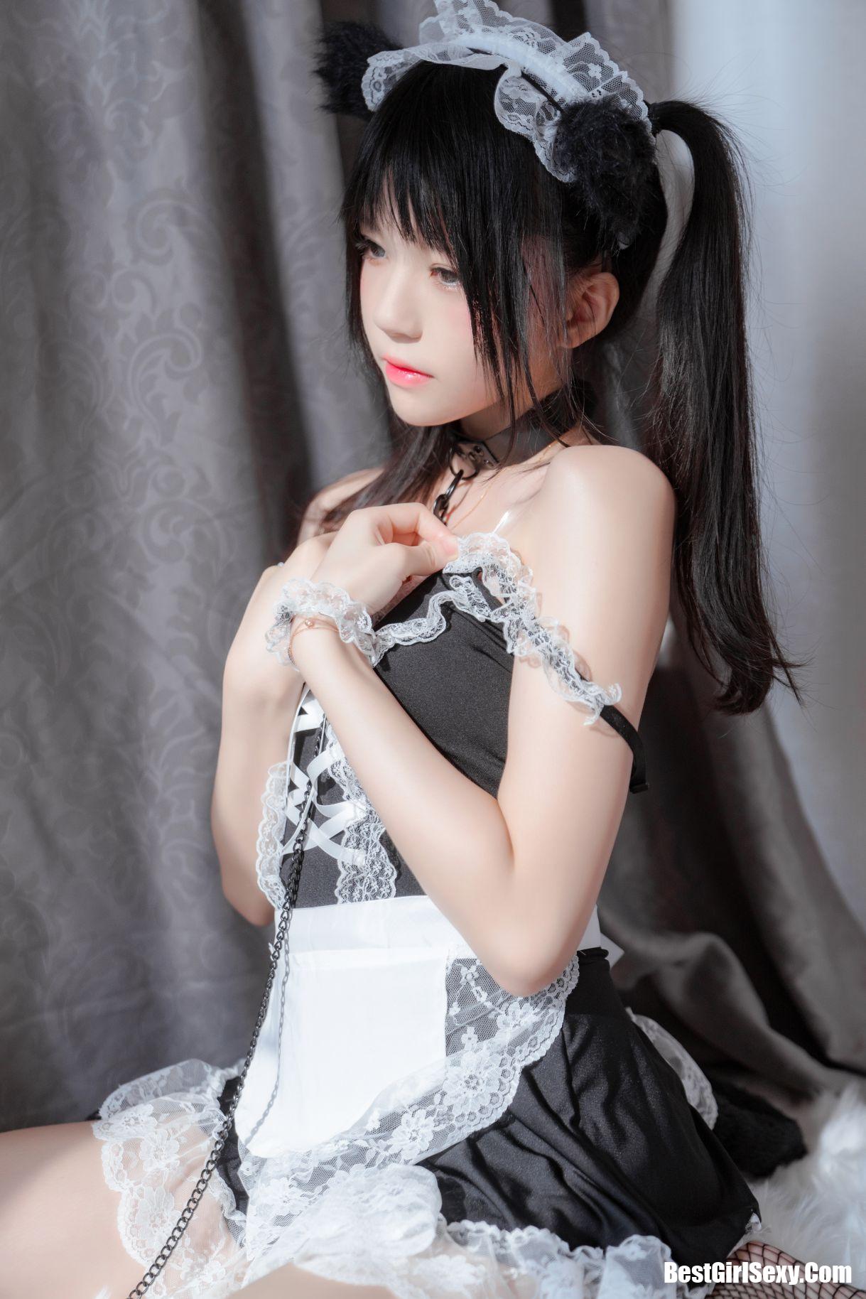 Coser@桜桃喵 Vol.021 黑猫妹抖(黑猫女仆)