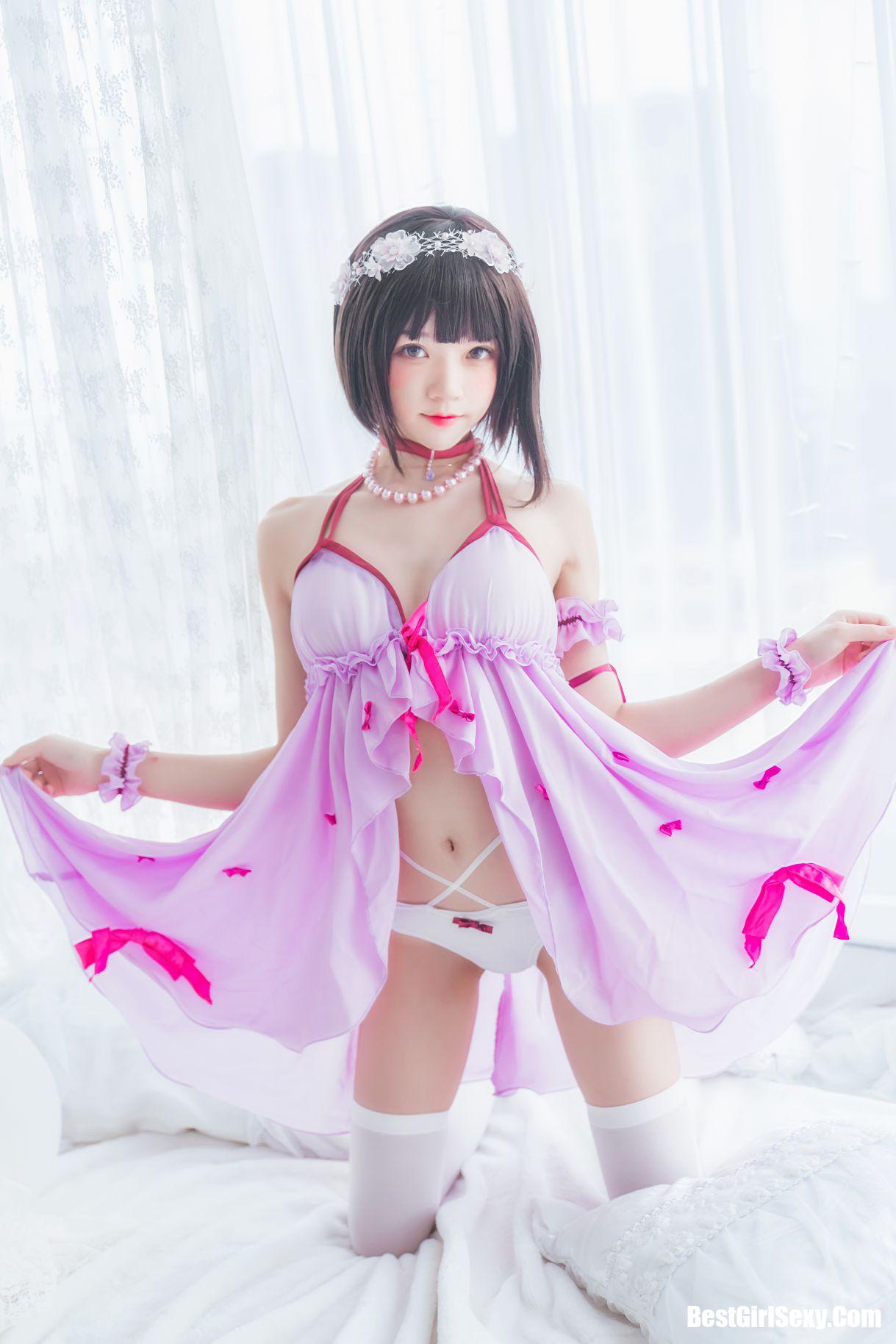 Coser@桜桃喵 Vol.034 加藤惠 紫色小睡裙