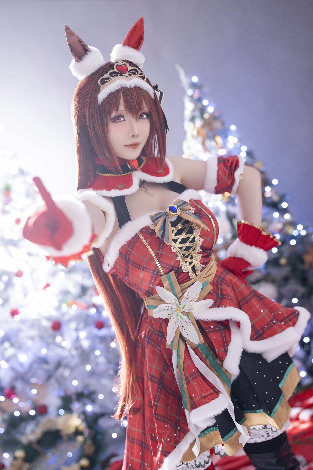 Coser@星之迟迟Hoshilily – 2023年12月计划A 赛马娘 大和赤骥 圣诞衣装