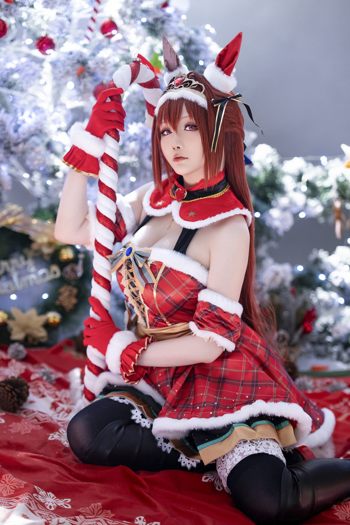 Coser@星之迟迟Hoshilily – 2023年12月计划A 赛马娘 大和赤骥 圣诞衣装