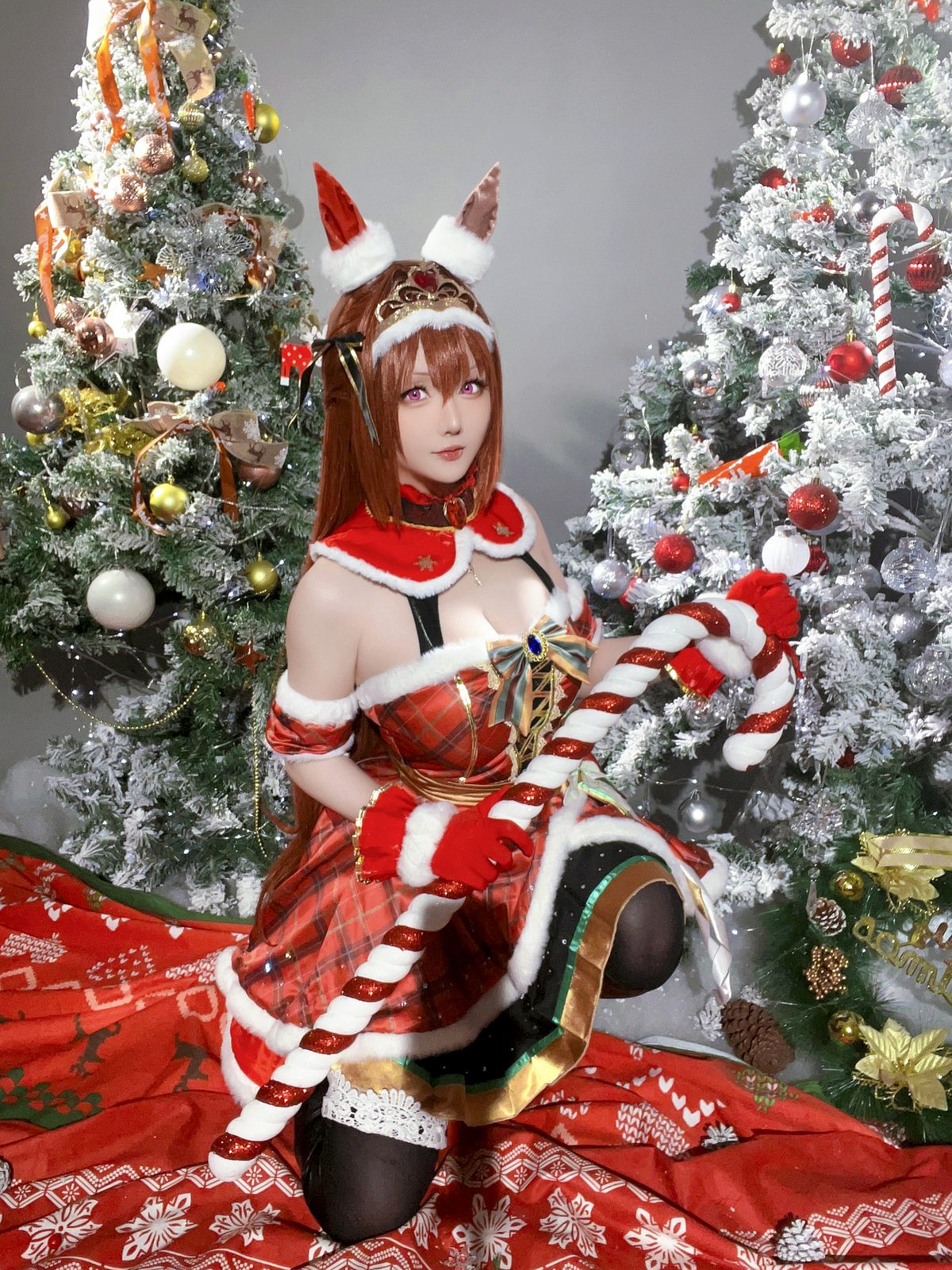 Coser@星之迟迟Hoshilily – 2023年12月计划A 赛马娘 大和赤骥 圣诞衣装