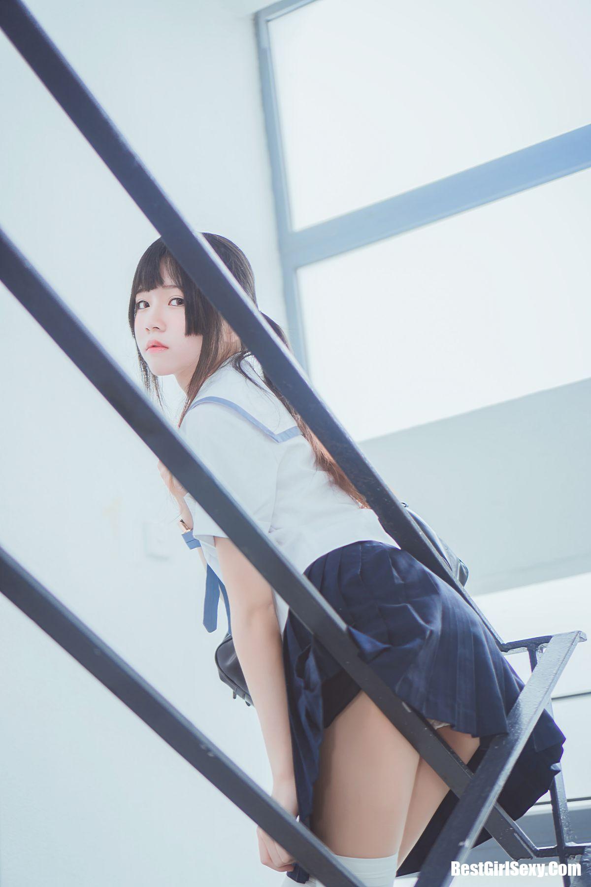 Coser@桜桃喵 Vol.074 蓝白水手服