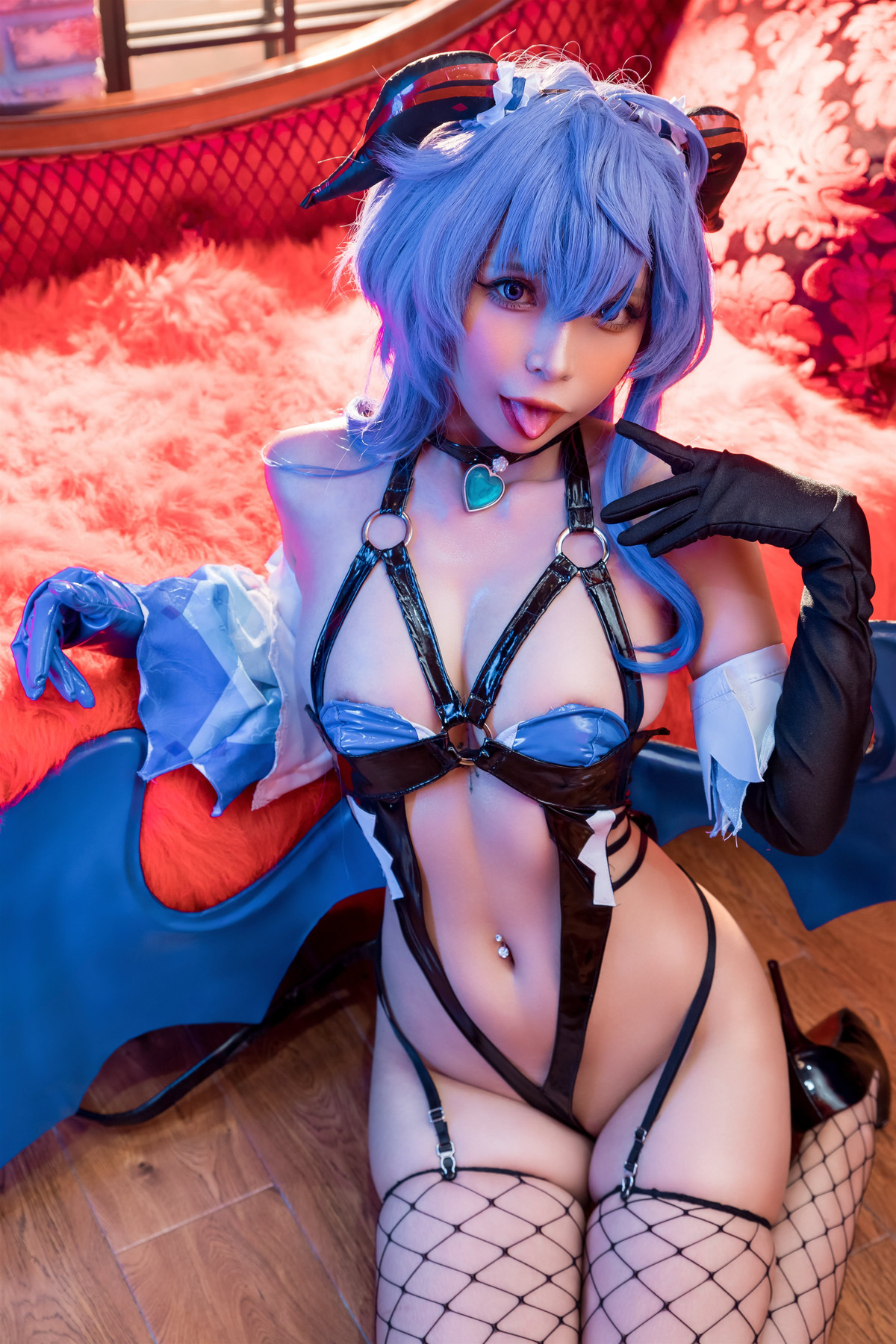 Cosplay Umeko.J Ganyu Succubus Set.01