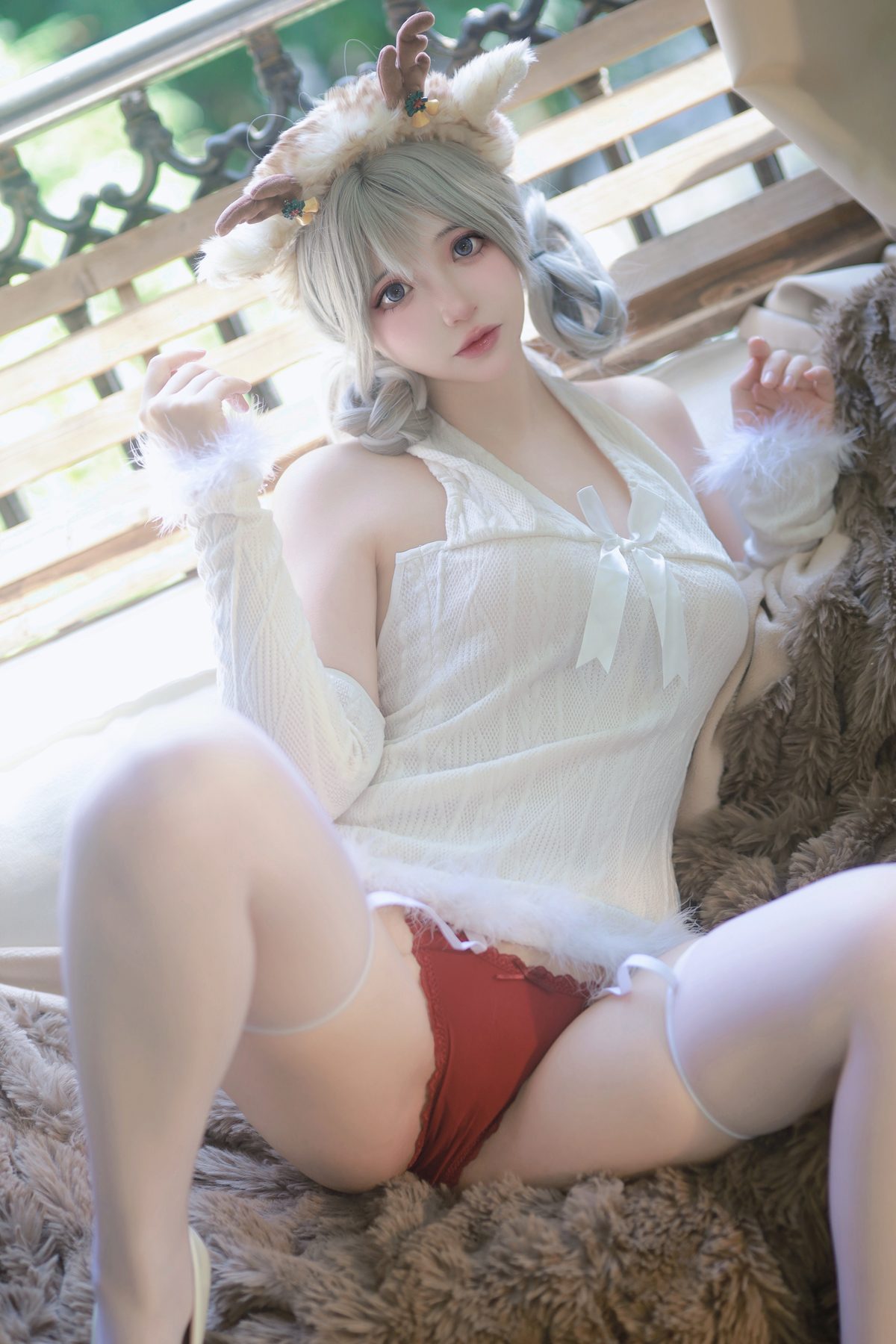 Coser@疯猫ss – 圣诞特典And白色毛衣 Part2