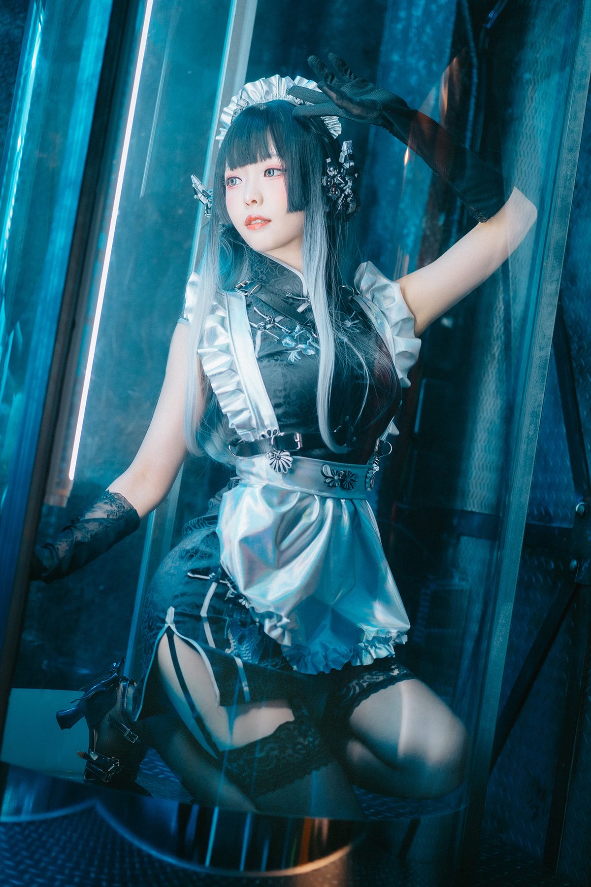 Coser@Ely_eee ElyEE子 – 賽博女僕 Melanite黑榴石