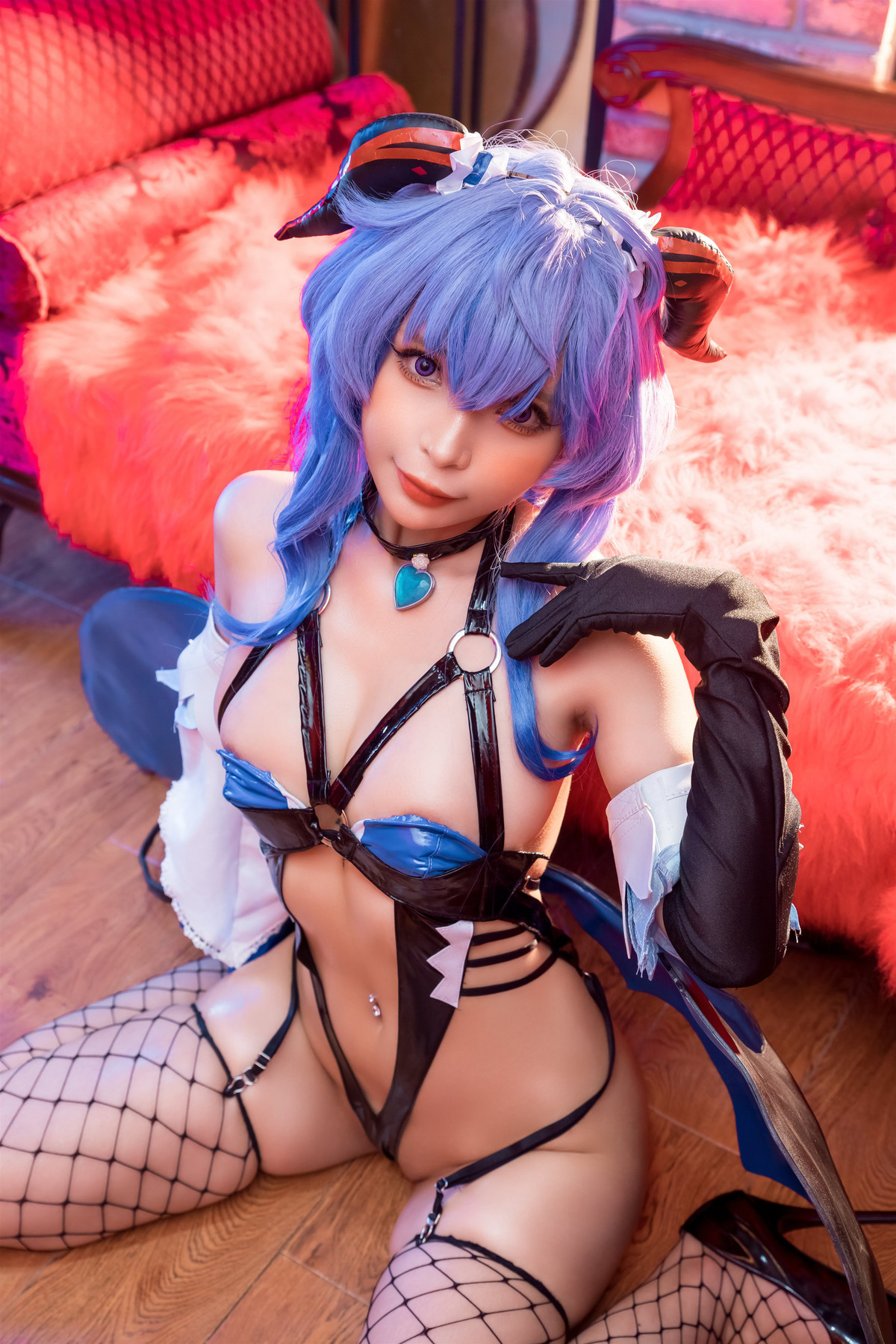 Cosplay Umeko.J Ganyu Succubus Set.01