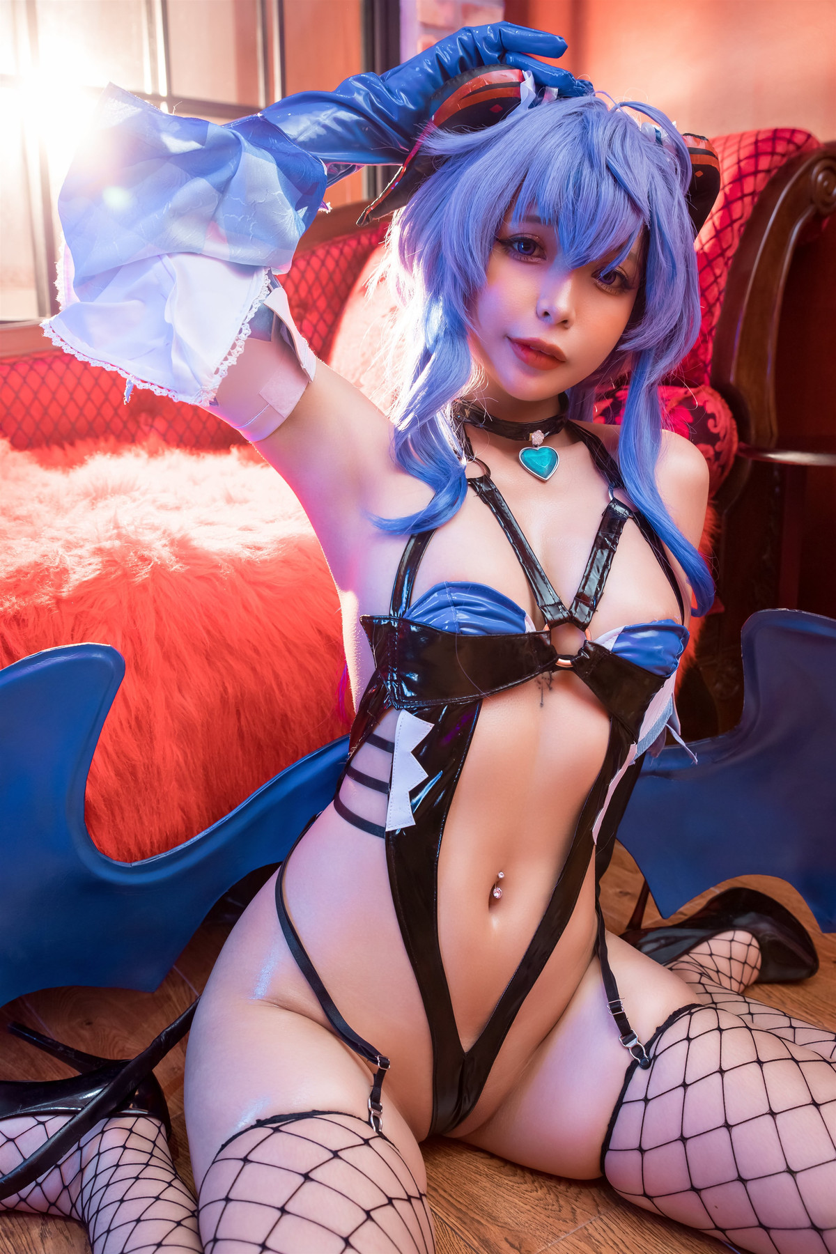 Cosplay Umeko.J Ganyu Succubus Set.01