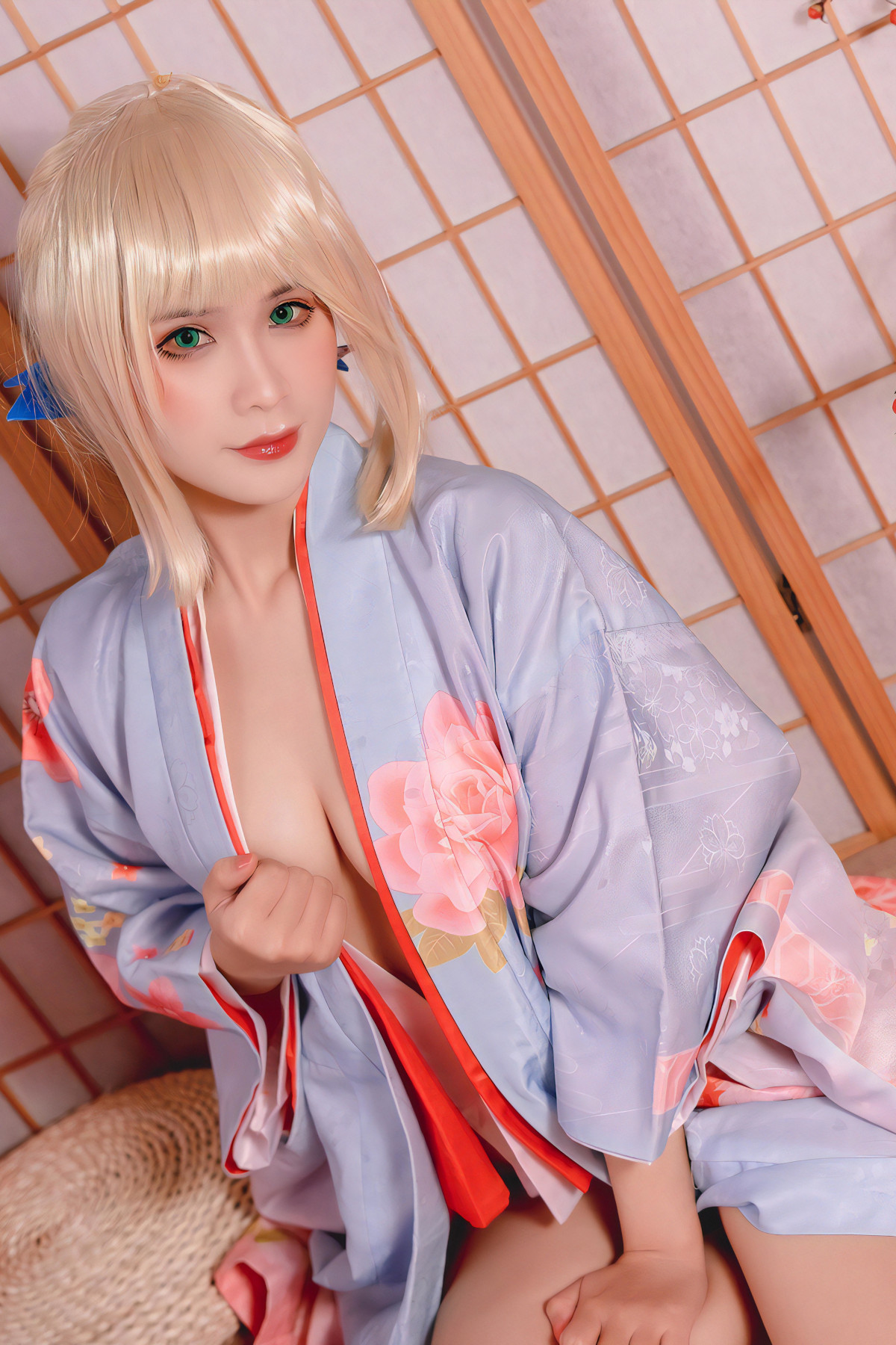 Cosplay Pyonピオン Saber セイバー Kimono