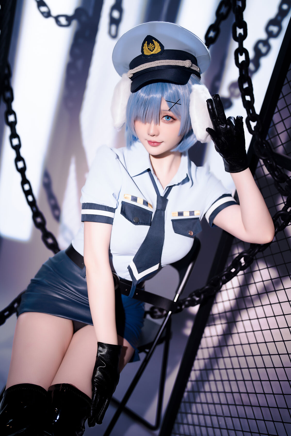 Coser@星之迟迟Hoshilily – 2024年02月计划C RE0 蕾姆 狗耳警官 Part1