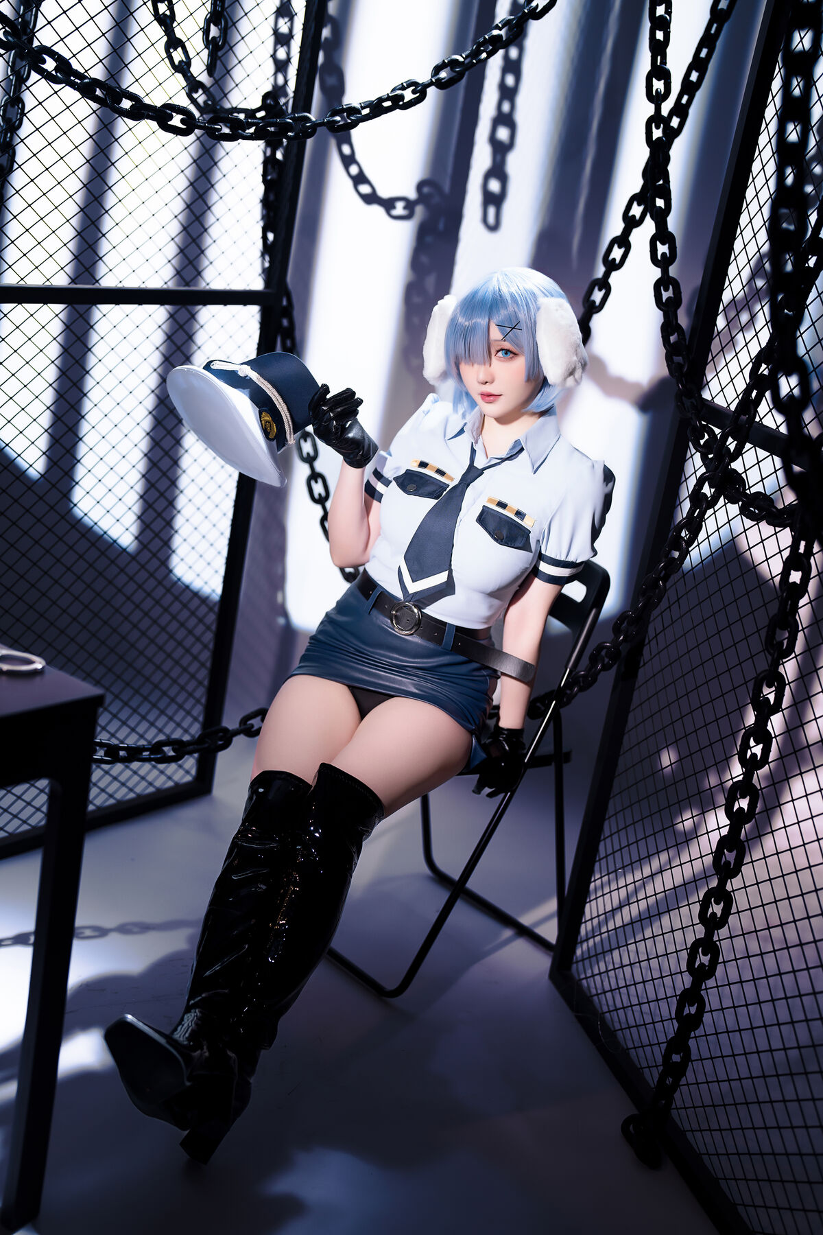 Coser@星之迟迟Hoshilily – 2024年02月计划C RE0 蕾姆 狗耳警官 Part1