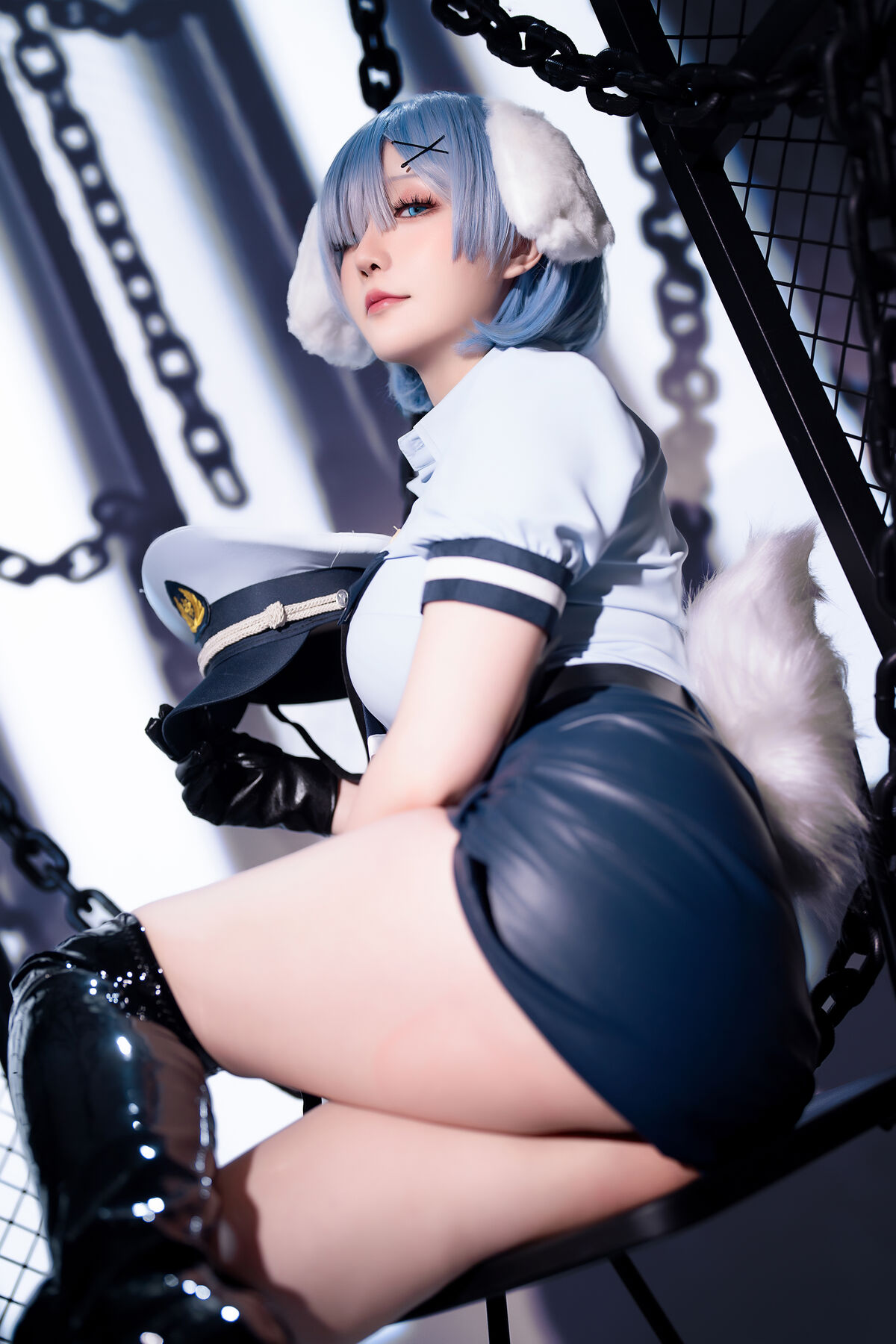 Coser@星之迟迟Hoshilily – 2024年02月计划C RE0 蕾姆 狗耳警官 Part1