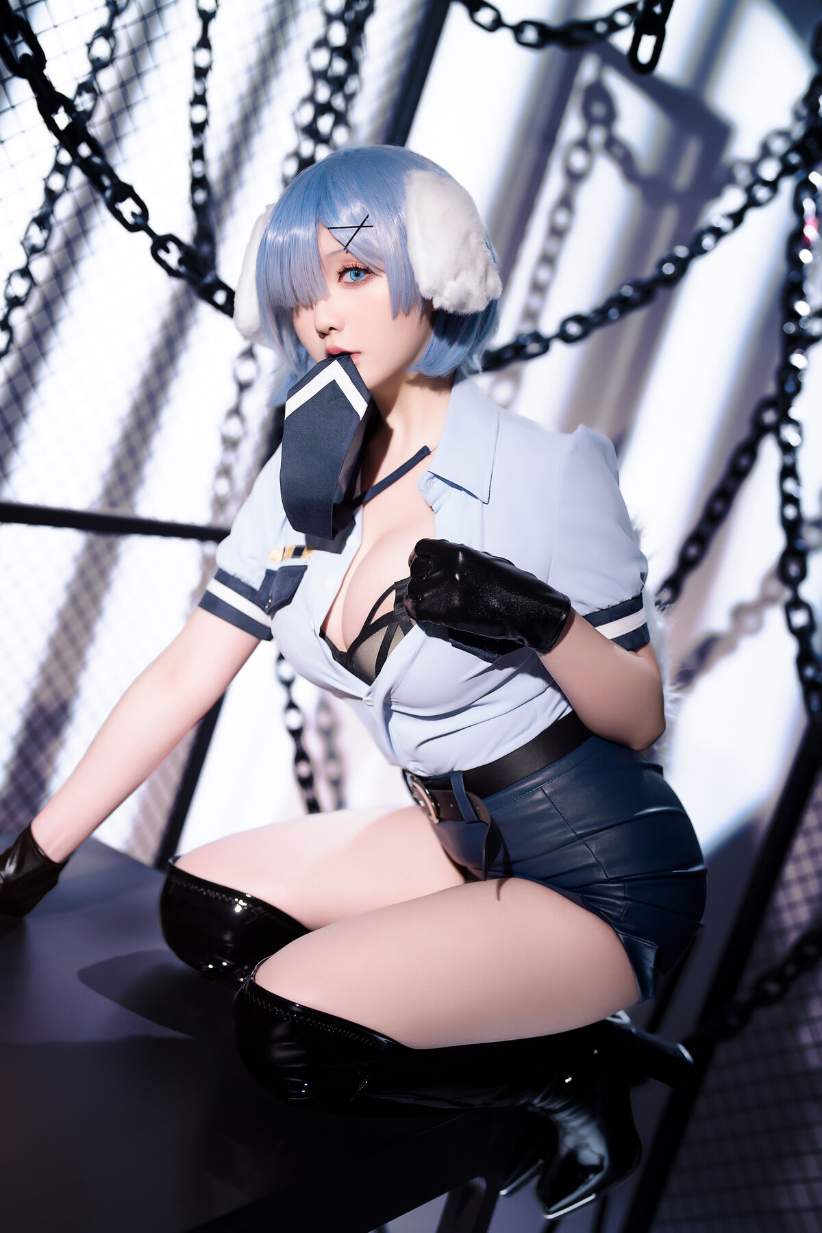 Coser@星之迟迟Hoshilily – 2024年02月计划C RE0 蕾姆 狗耳警官 Part1