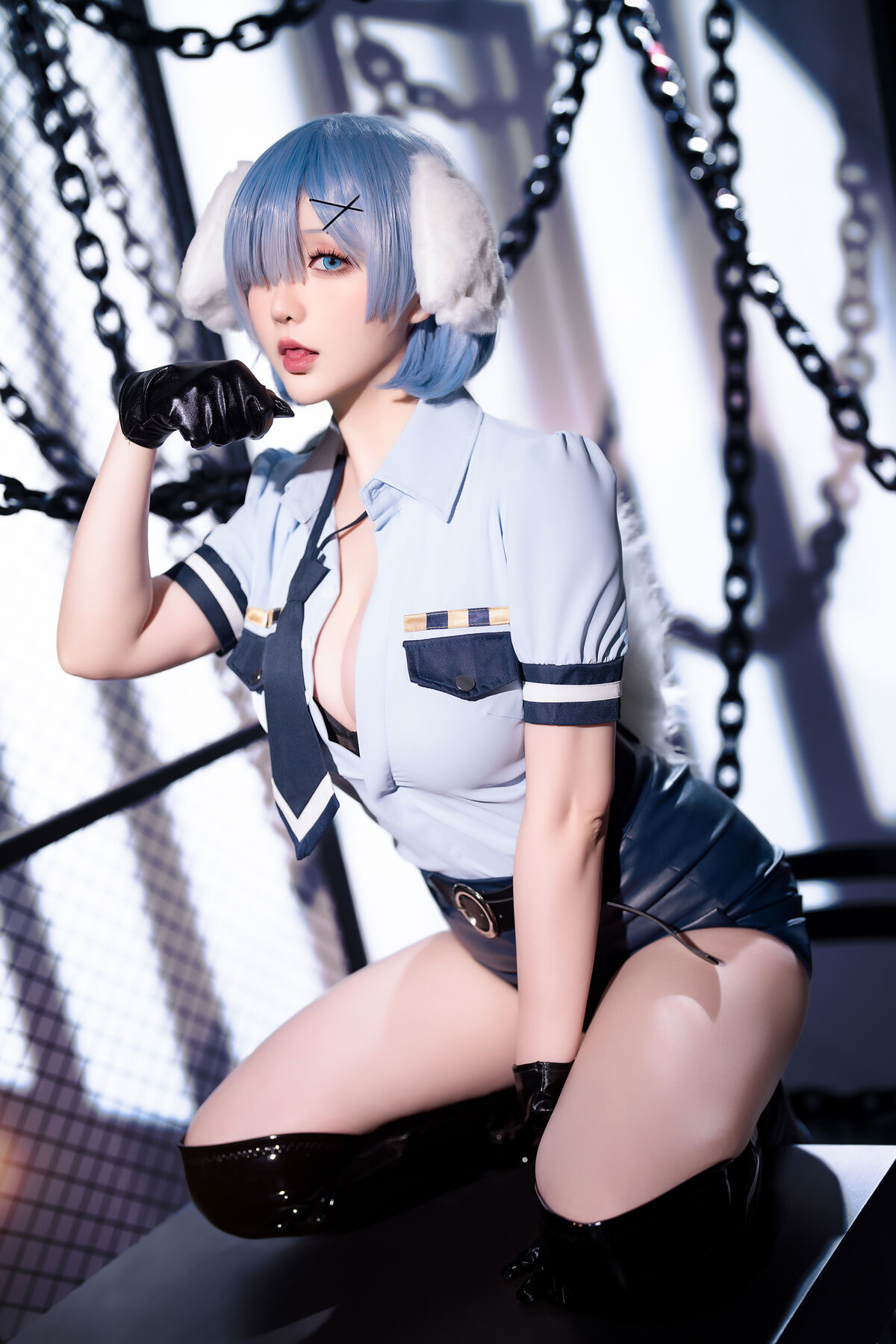 Coser@星之迟迟Hoshilily – 2024年02月计划C RE0 蕾姆 狗耳警官 Part1