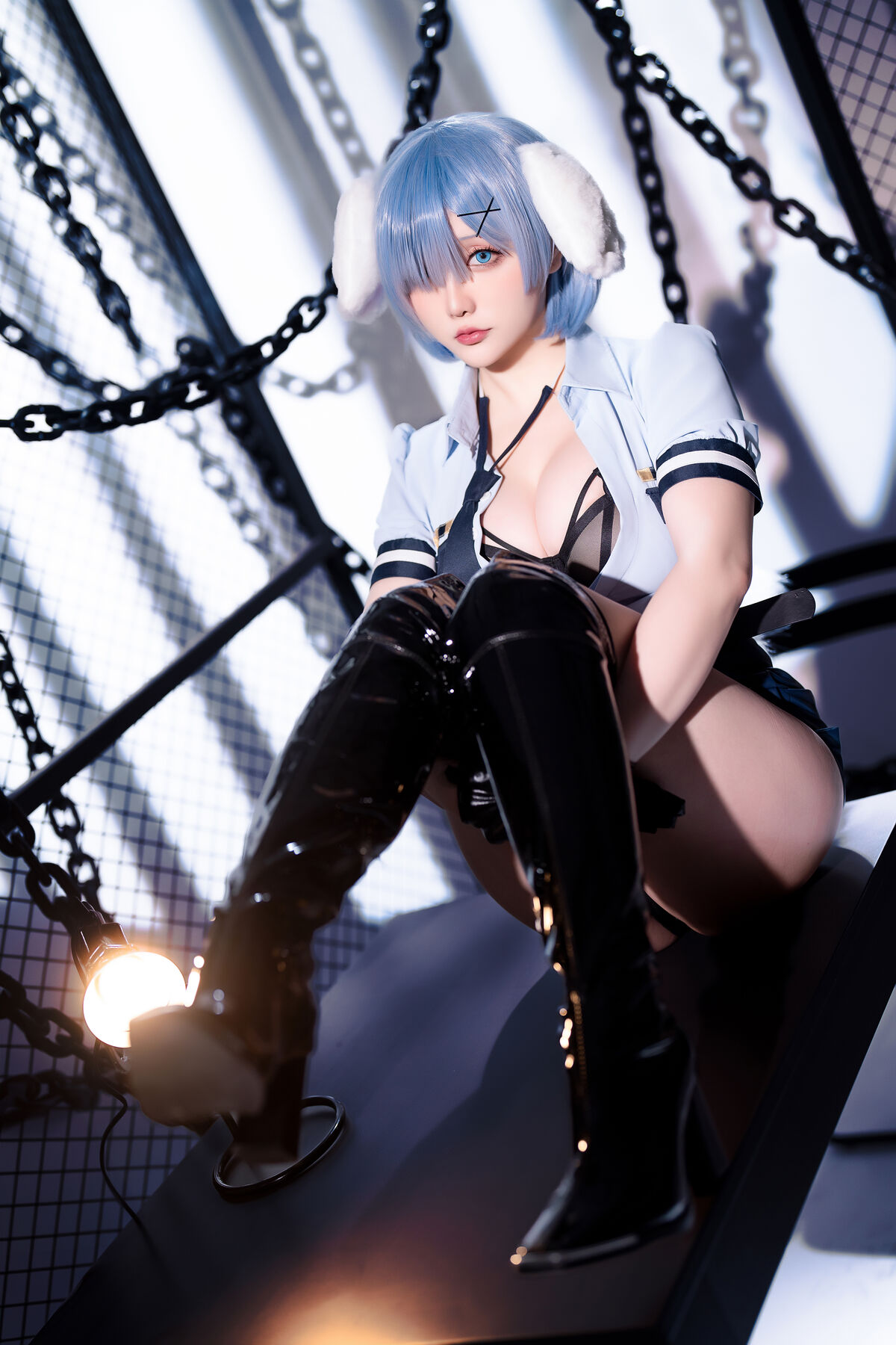 Coser@星之迟迟Hoshilily – 2024年02月计划C RE0 蕾姆 狗耳警官 Part1