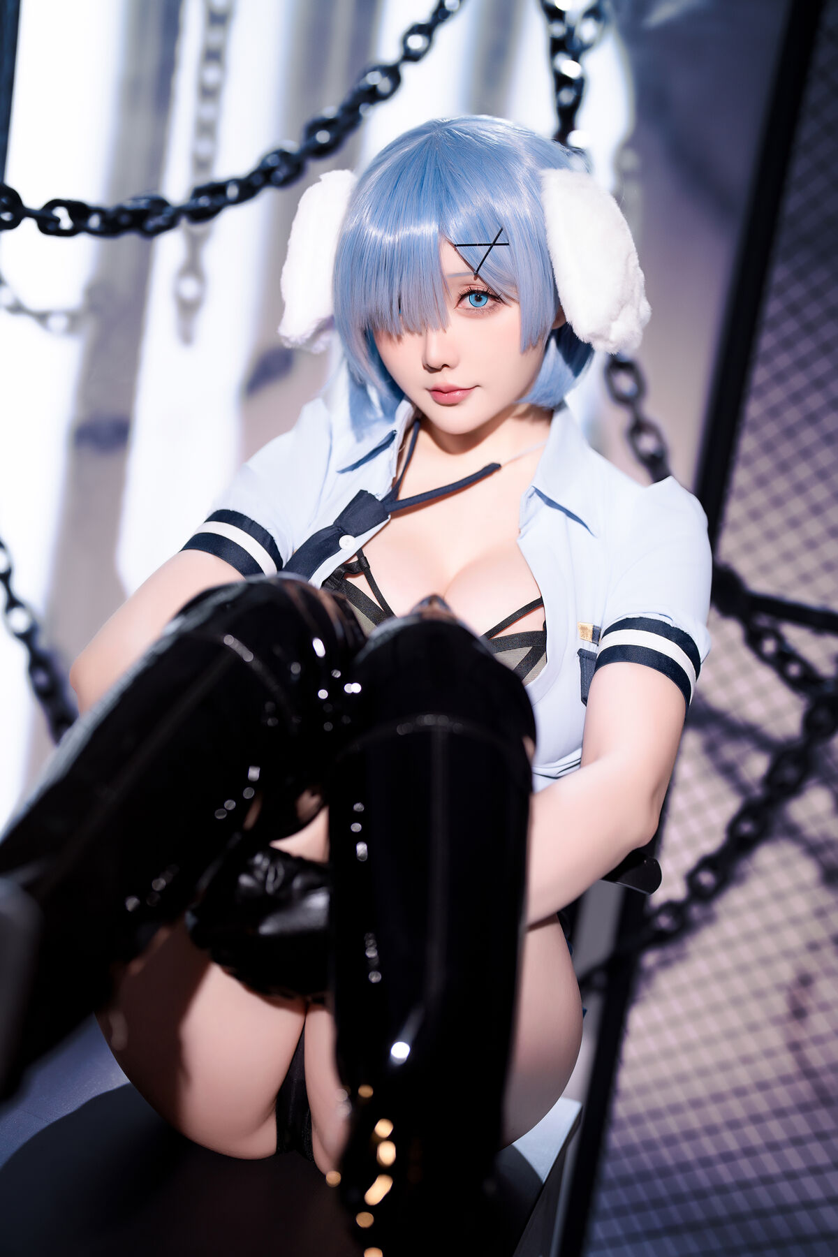 Coser@星之迟迟Hoshilily – 2024年02月计划C RE0 蕾姆 狗耳警官 Part1