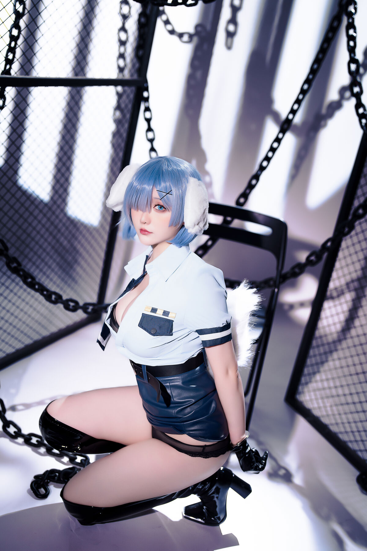 Coser@星之迟迟Hoshilily – 2024年02月计划C RE0 蕾姆 狗耳警官 Part2