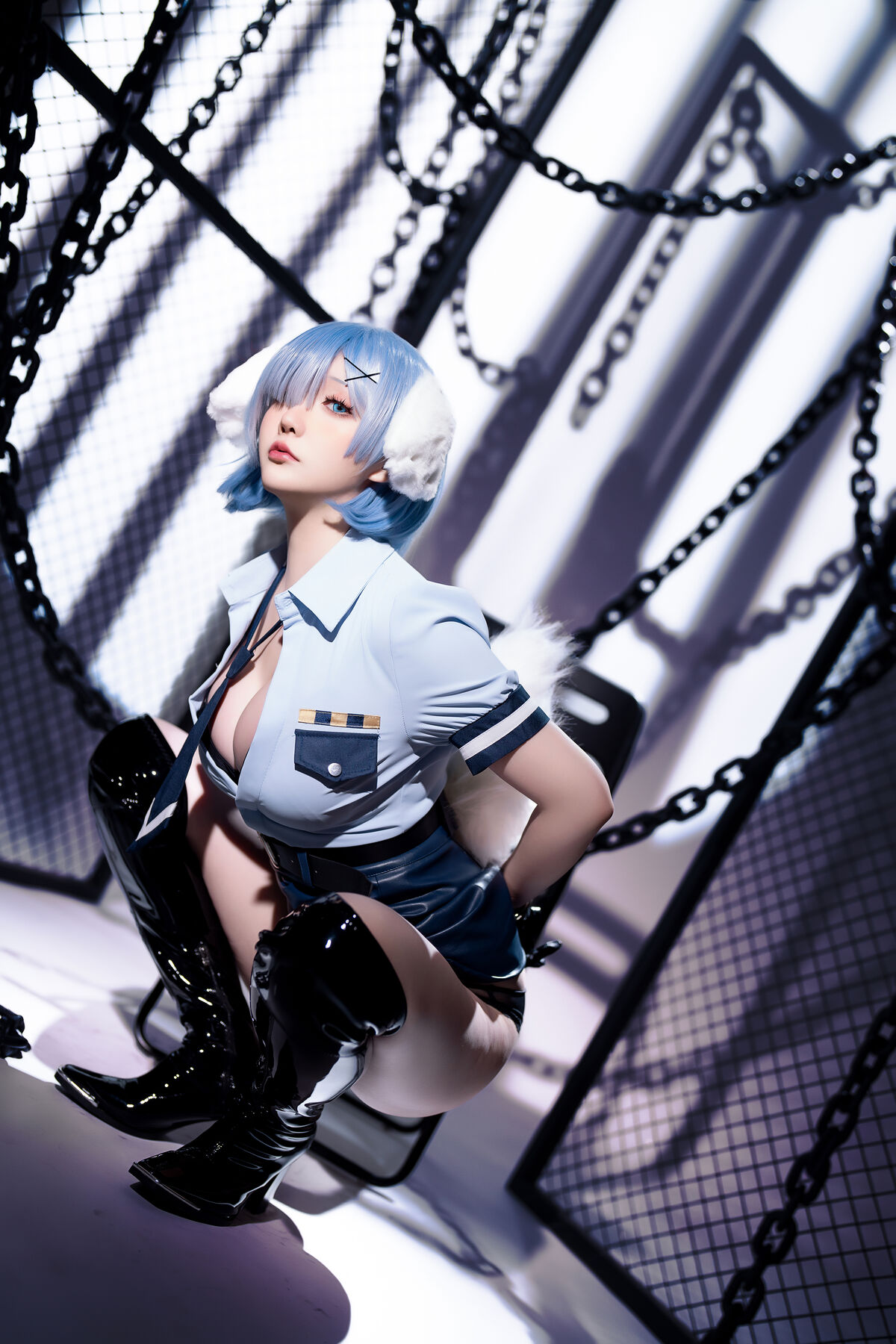 Coser@星之迟迟Hoshilily – 2024年02月计划C RE0 蕾姆 狗耳警官 Part2