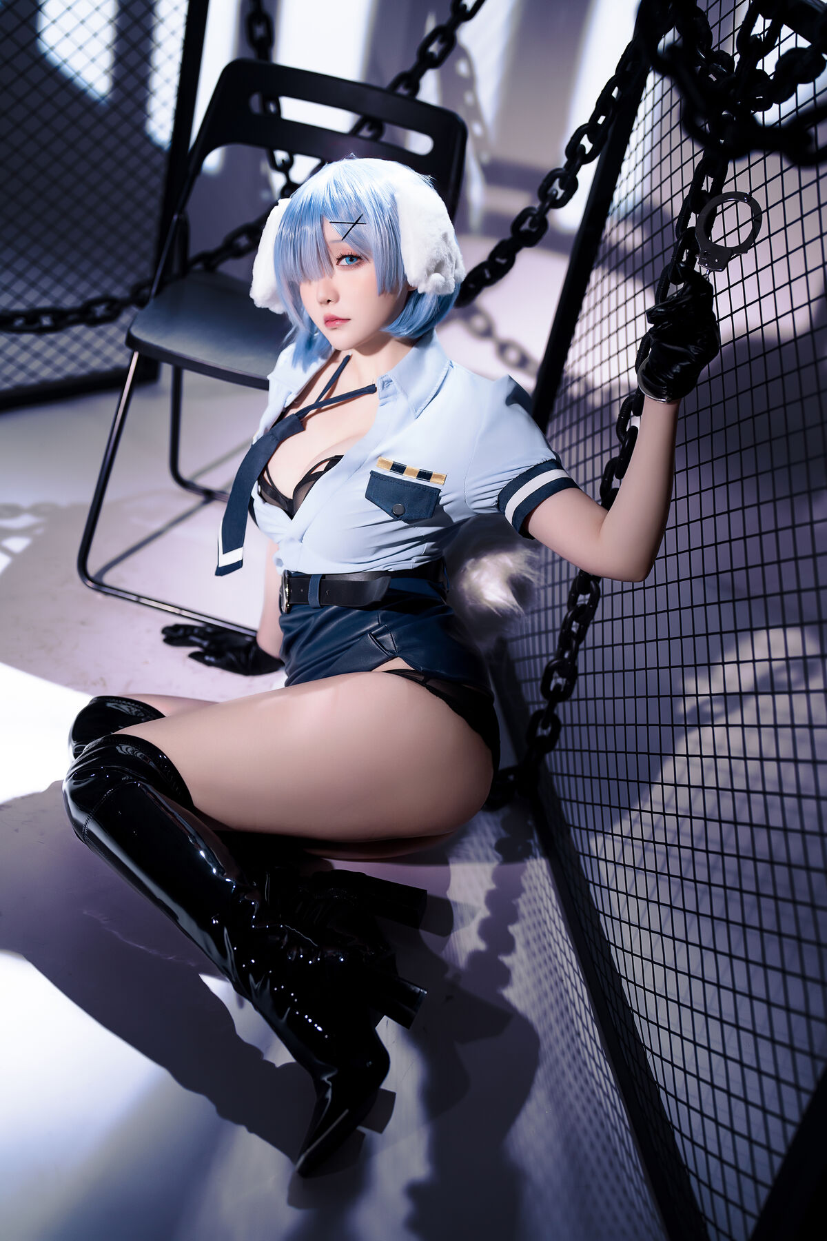 Coser@星之迟迟Hoshilily – 2024年02月计划C RE0 蕾姆 狗耳警官 Part2