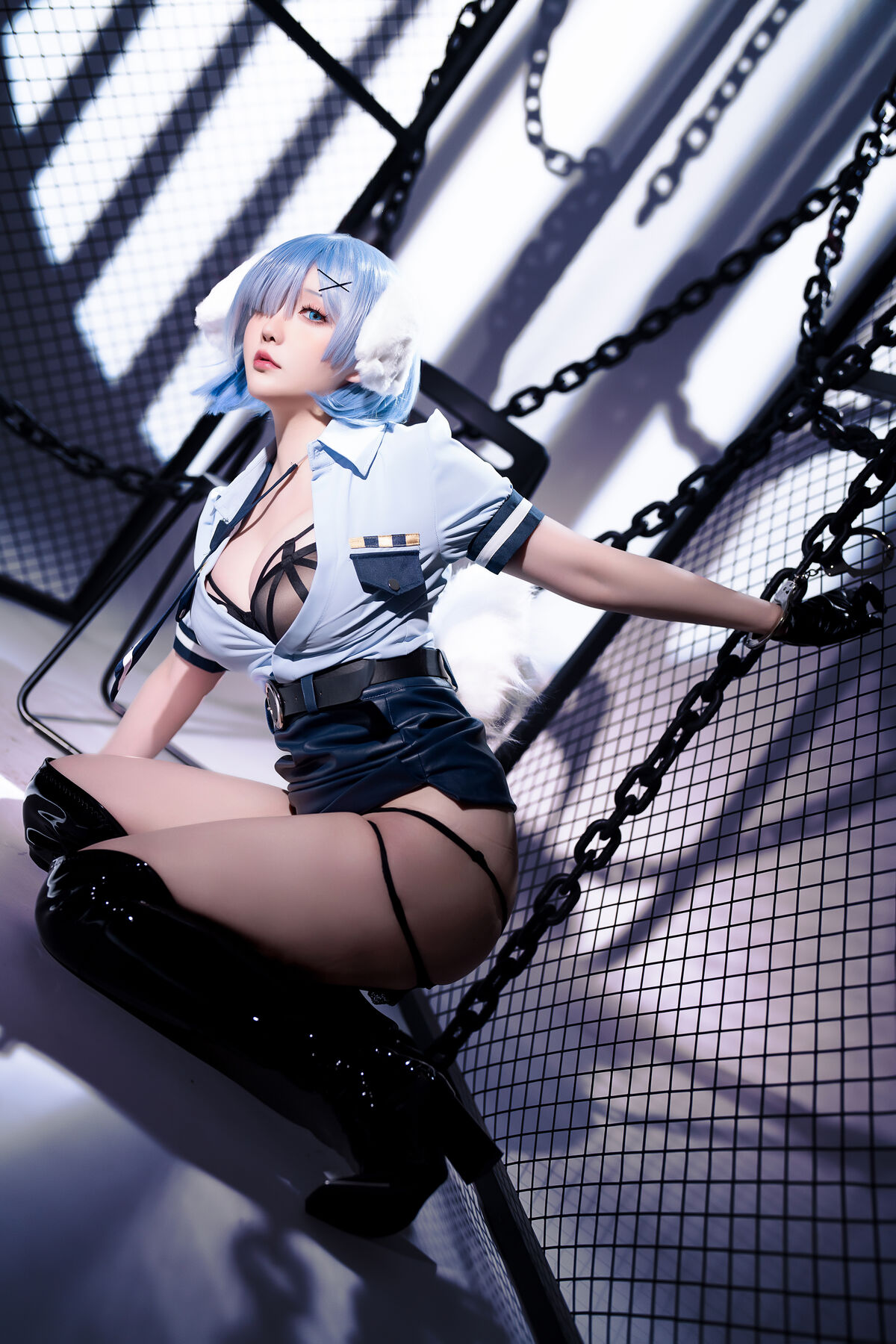 Coser@星之迟迟Hoshilily – 2024年02月计划C RE0 蕾姆 狗耳警官 Part2