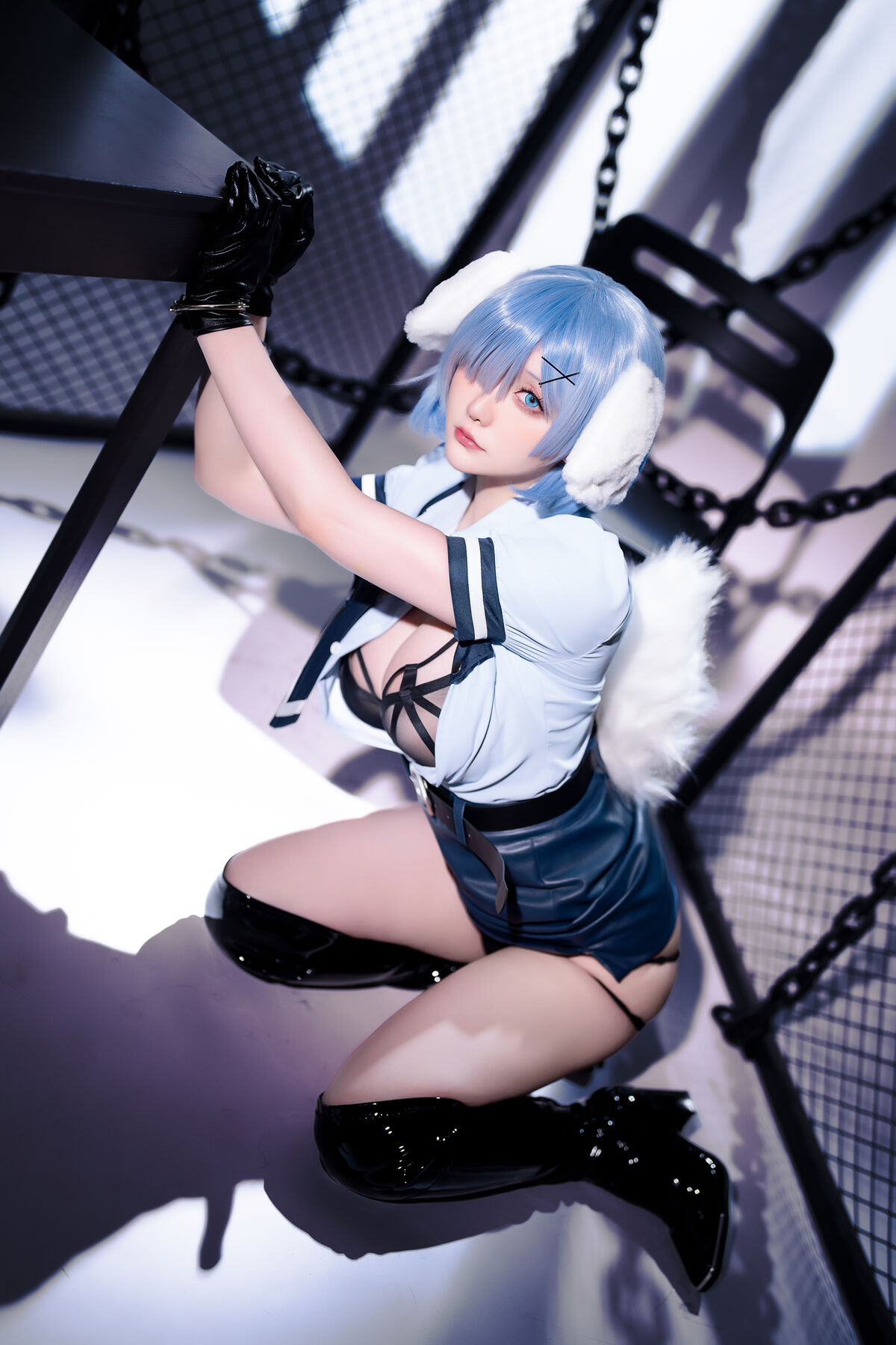 Coser@星之迟迟Hoshilily – 2024年02月计划C RE0 蕾姆 狗耳警官 Part2