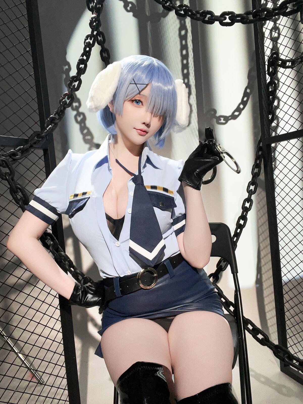 Coser@星之迟迟Hoshilily – 2024年02月计划C RE0 蕾姆 狗耳警官 Part2