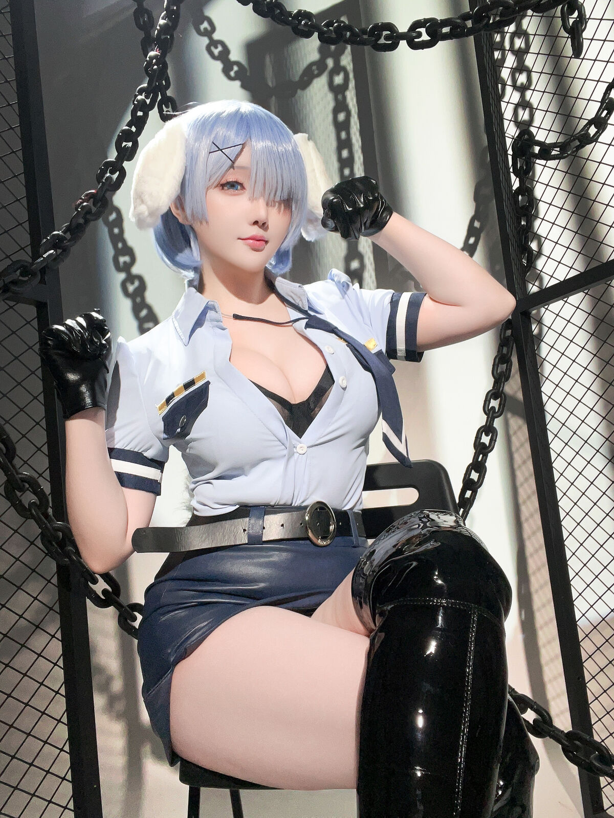 Coser@星之迟迟Hoshilily – 2024年02月计划C RE0 蕾姆 狗耳警官 Part2