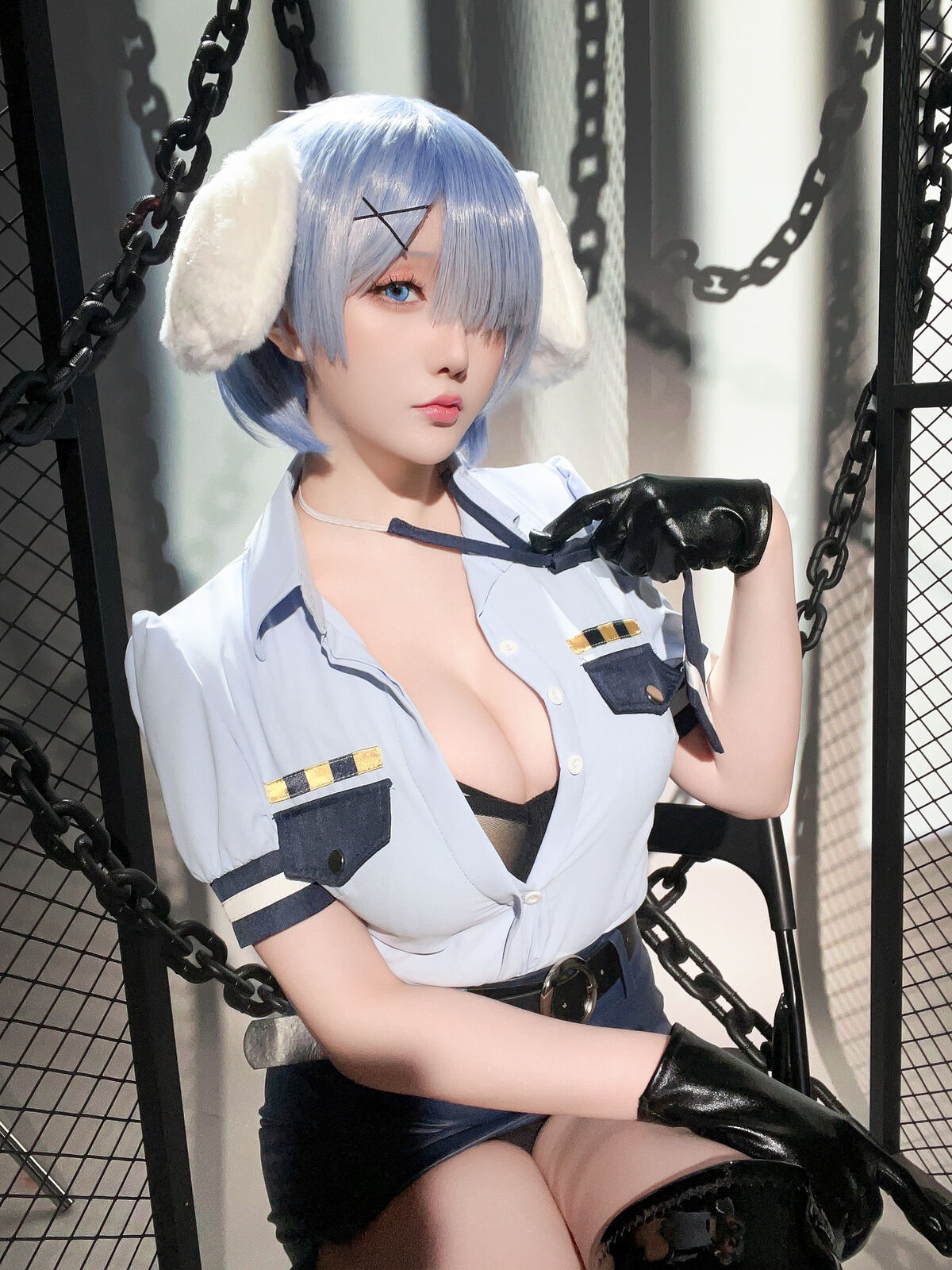 Coser@星之迟迟Hoshilily – 2024年02月计划C RE0 蕾姆 狗耳警官 Part2